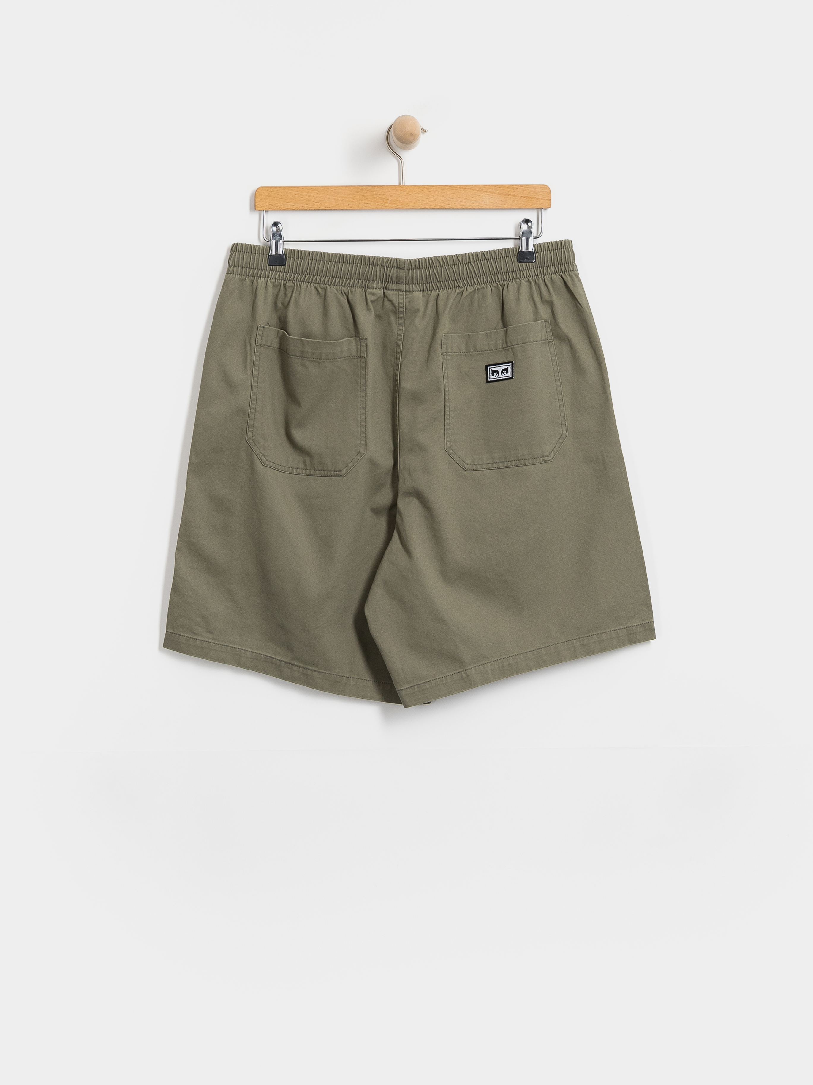 OBEY Theo Easy Shorts (smokey olive faded wash)