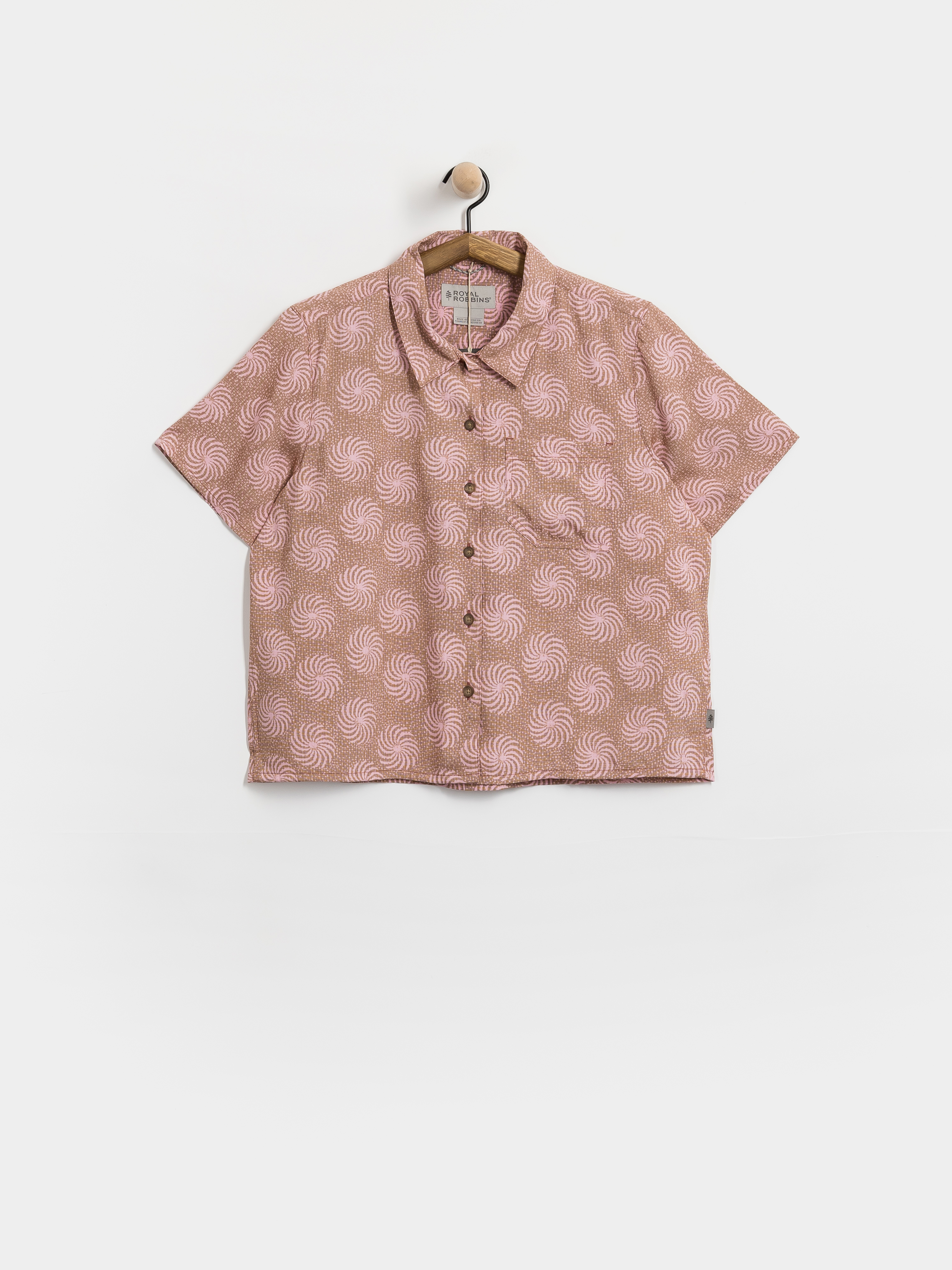 Royal Robbins Camino Pucker Wmn Shirt (mahogany ray pt)