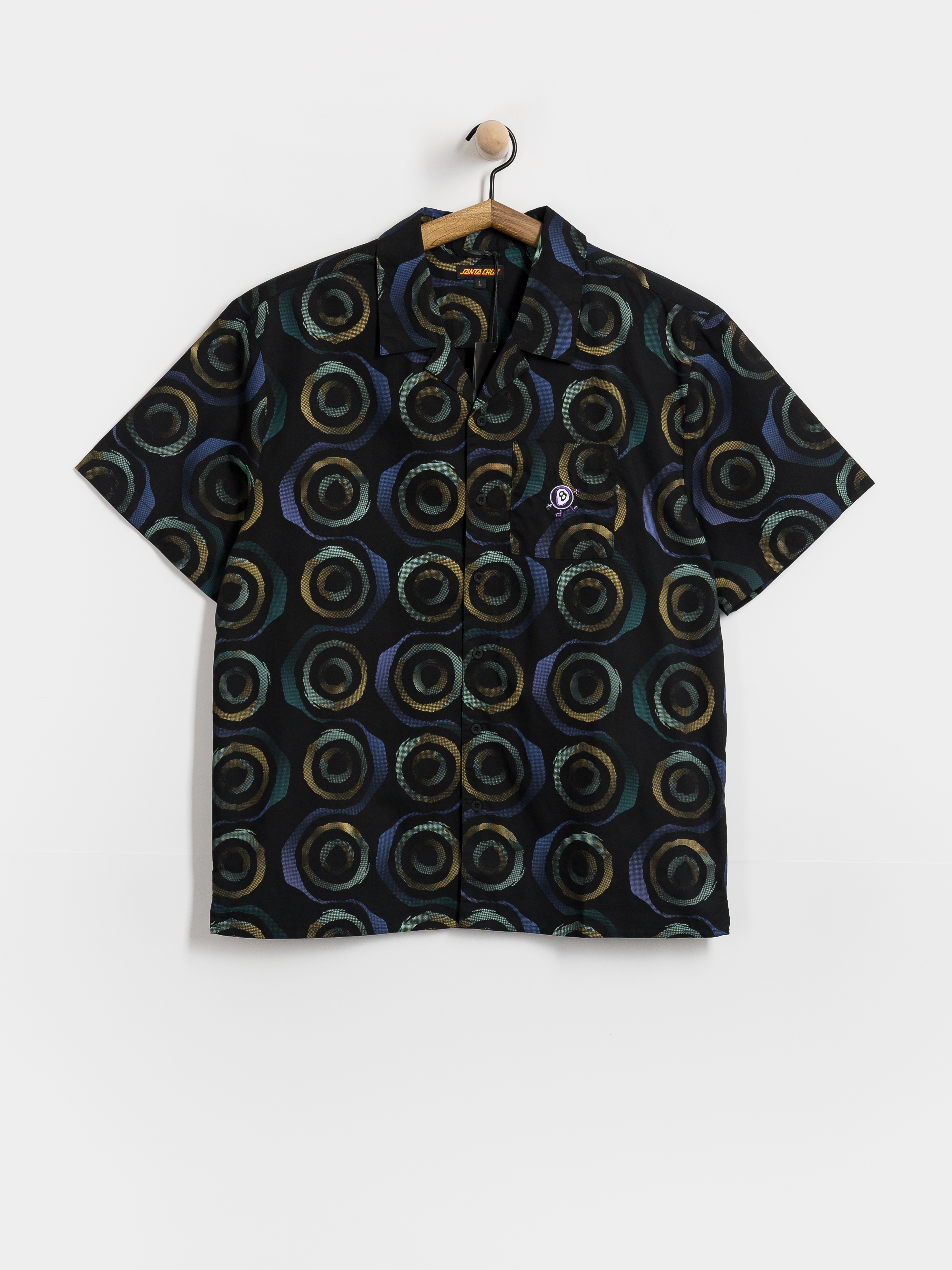 Santa Cruz Vertigo SS Haze Shirt - black (black)