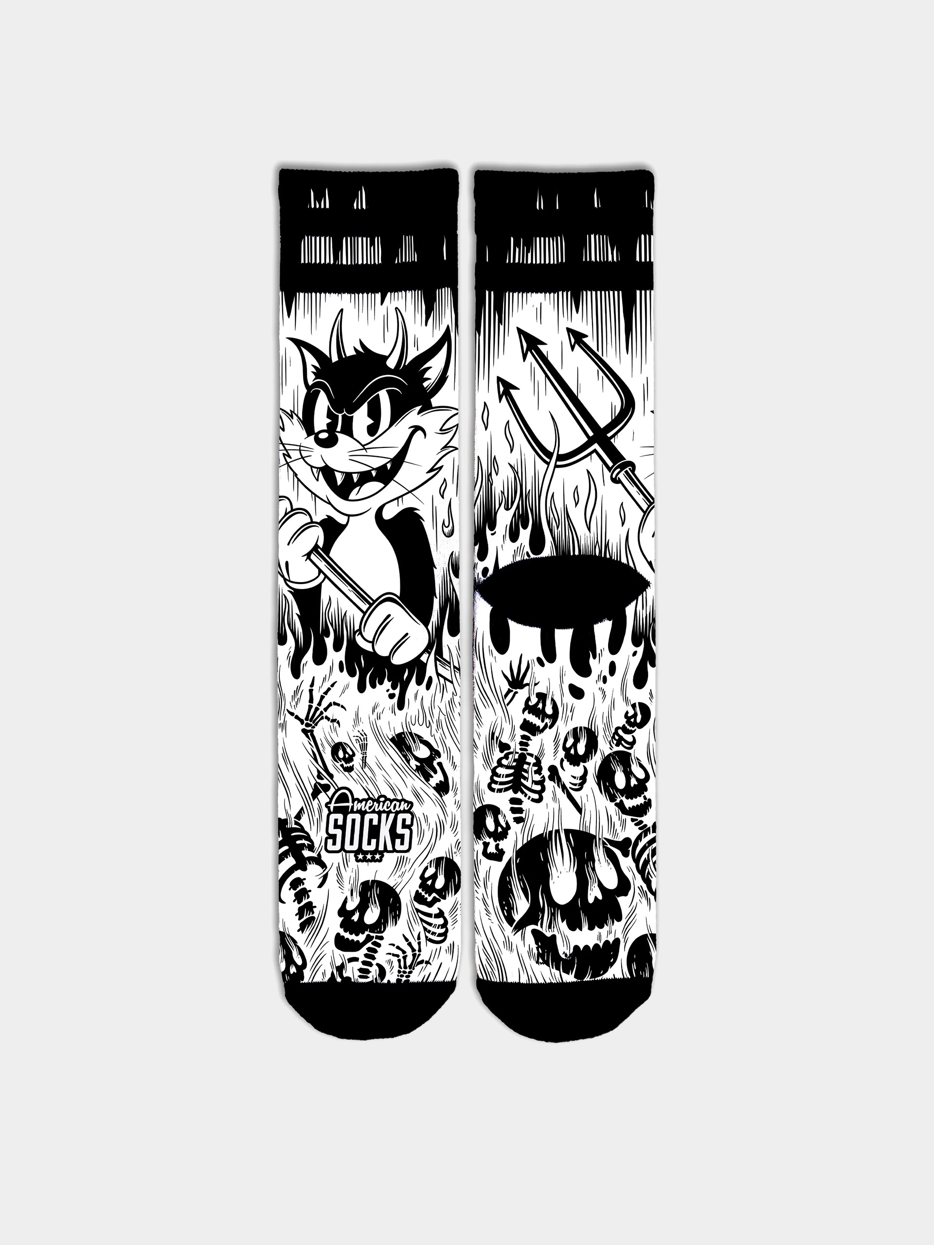 American Socks Socken Evil Cat