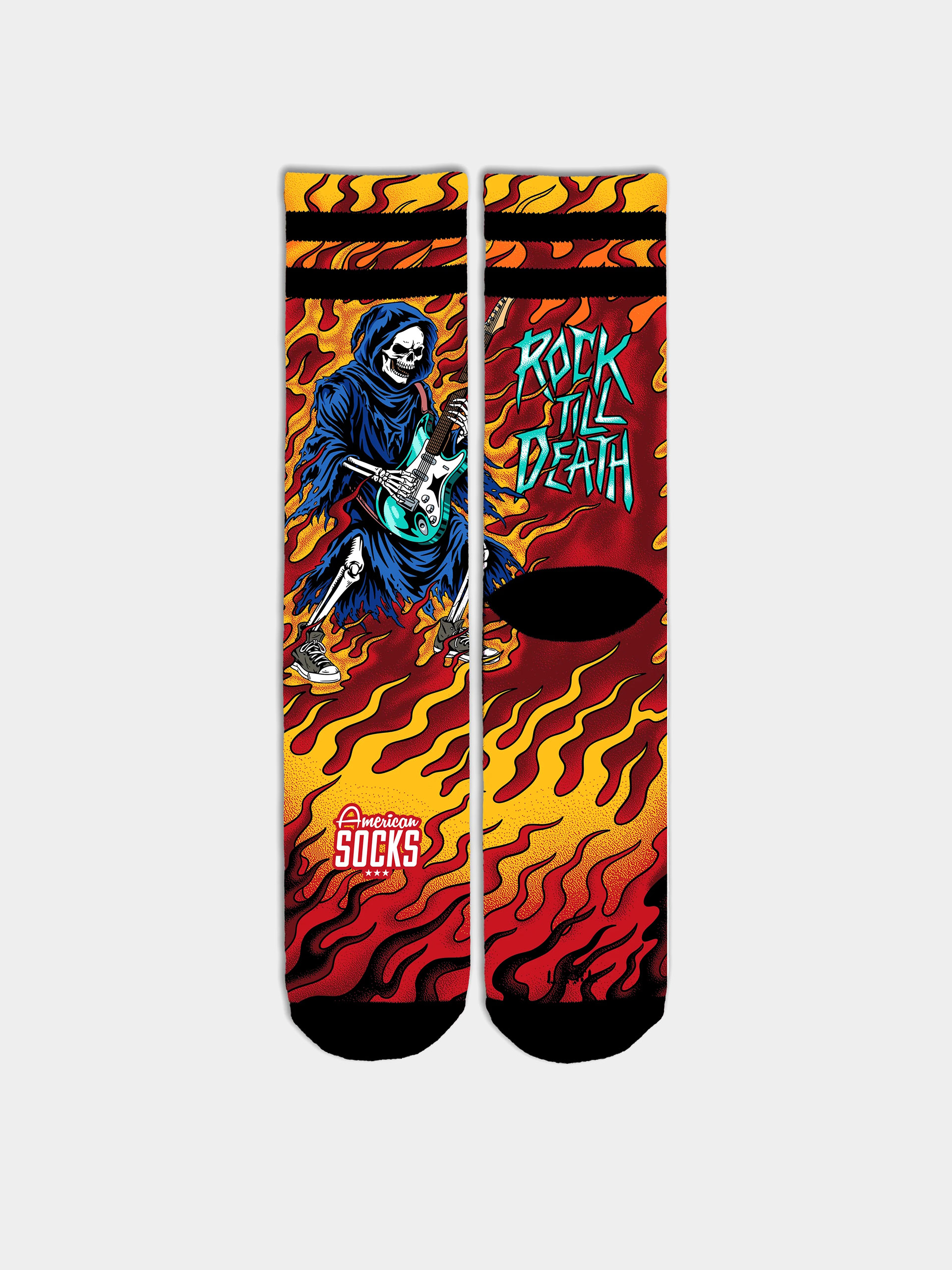 American Socks Socken Rock till death