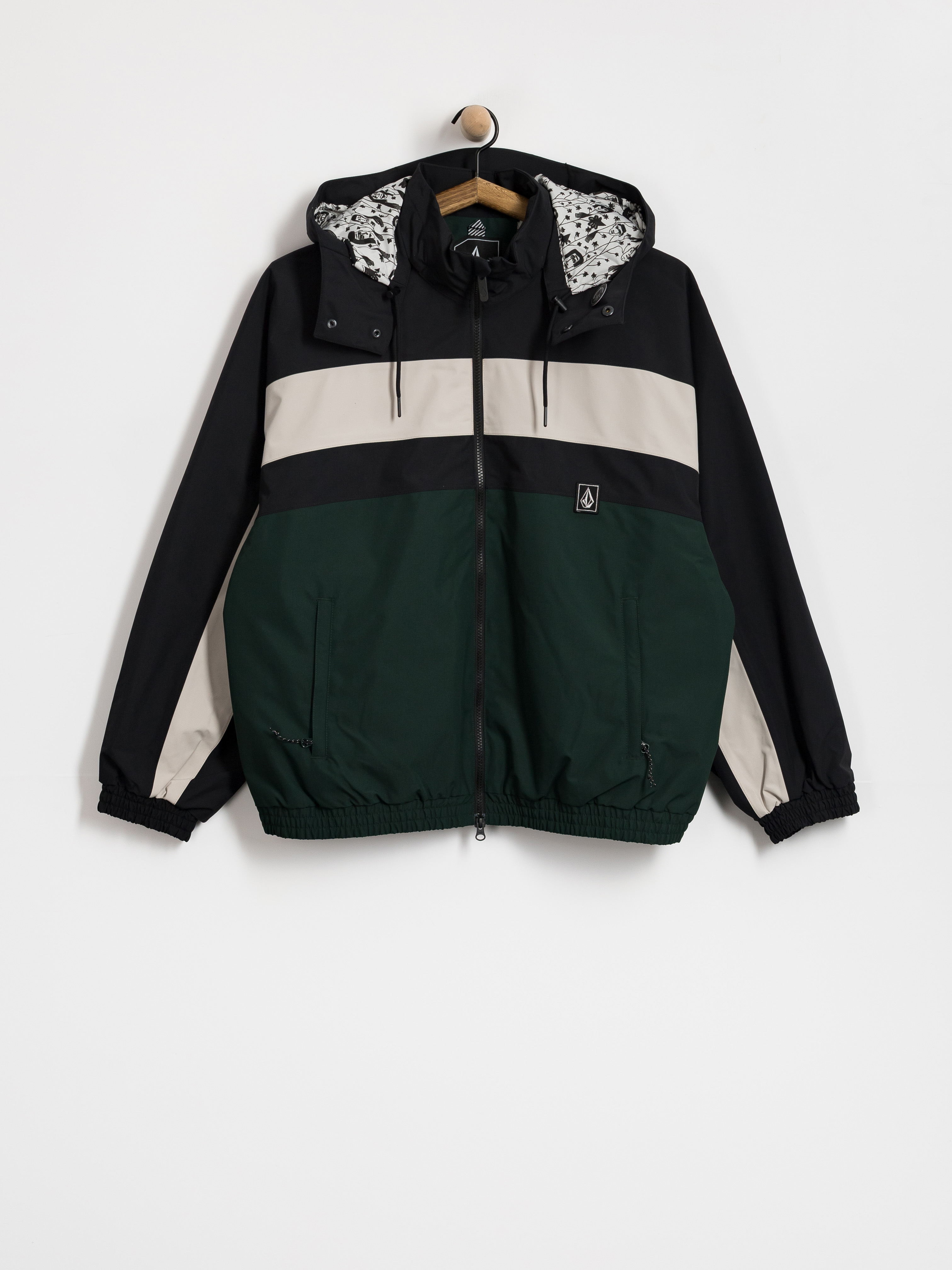 Womens Volcom Dlm Snowboard jacket (black green)