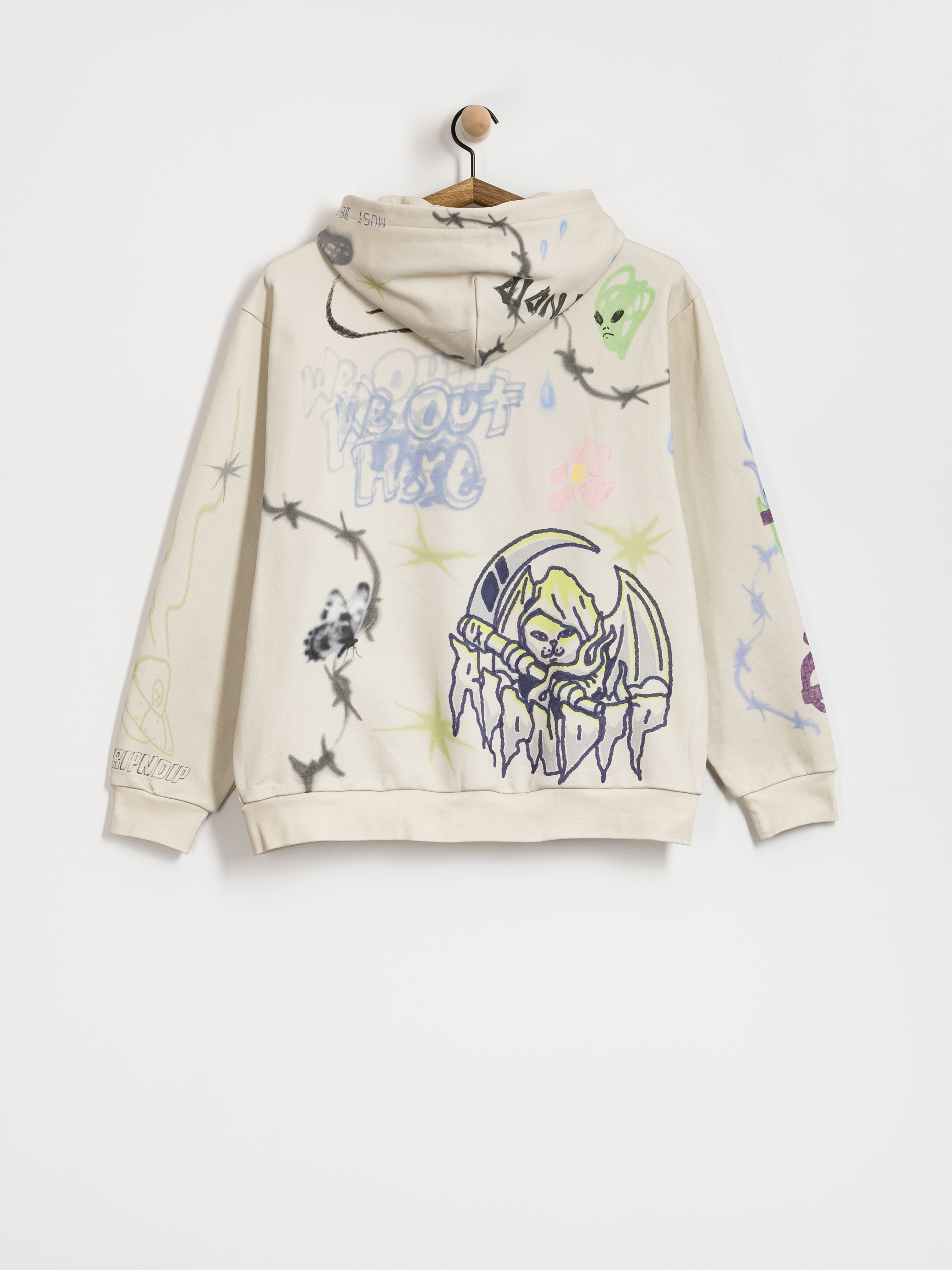RipNDip Goosebumps ZHD Hoodie - white (bone)
