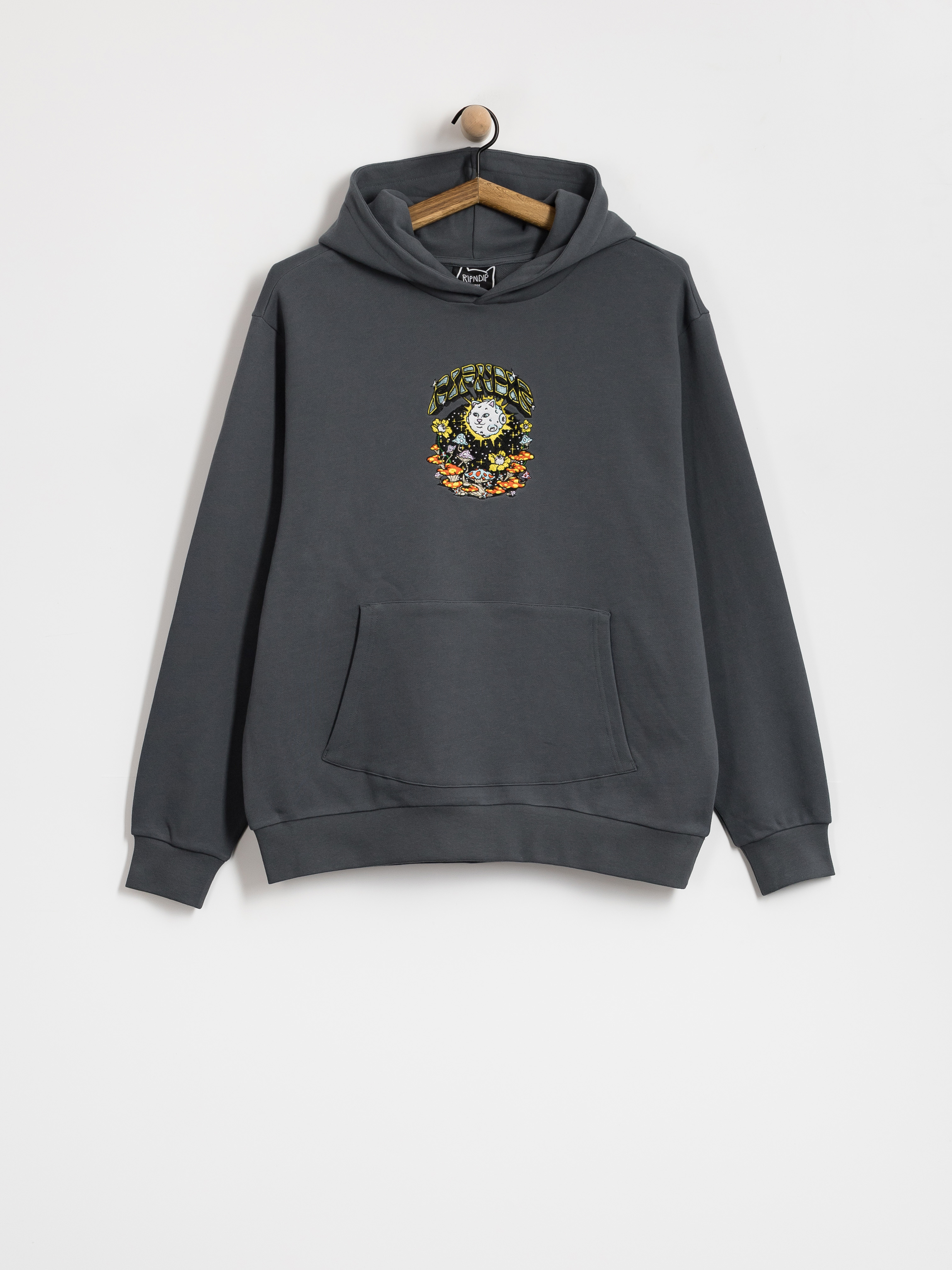 RipNDip Find Ur Way Home Double Hood HD Hoodie (charcoal mineral wash)