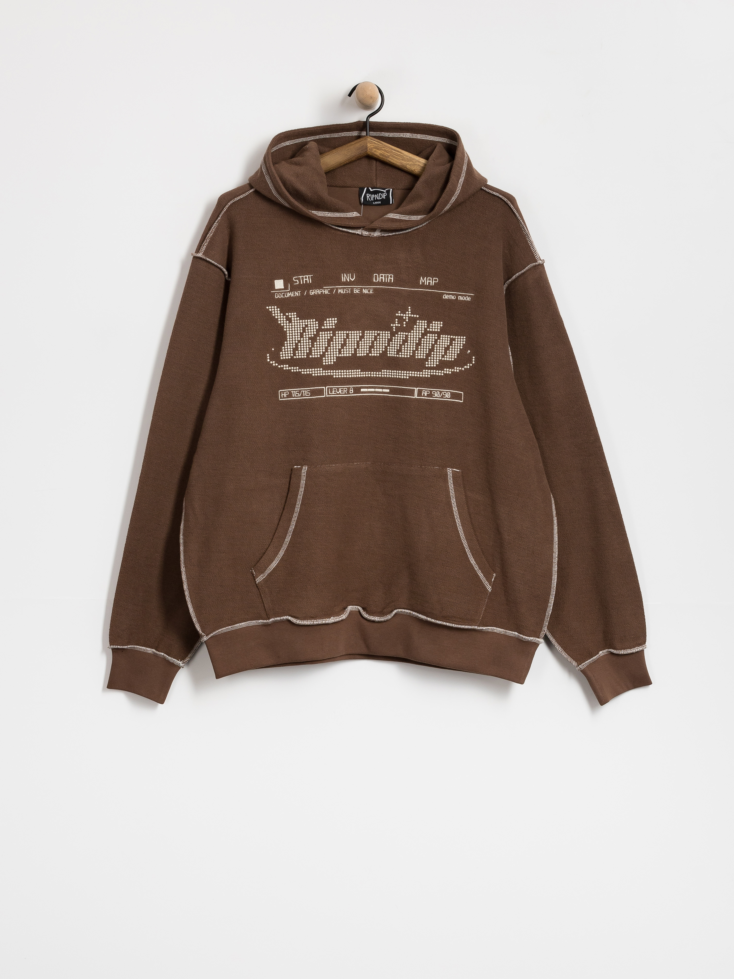 Hoodie Stussy Basic HD - brown (chocolate)