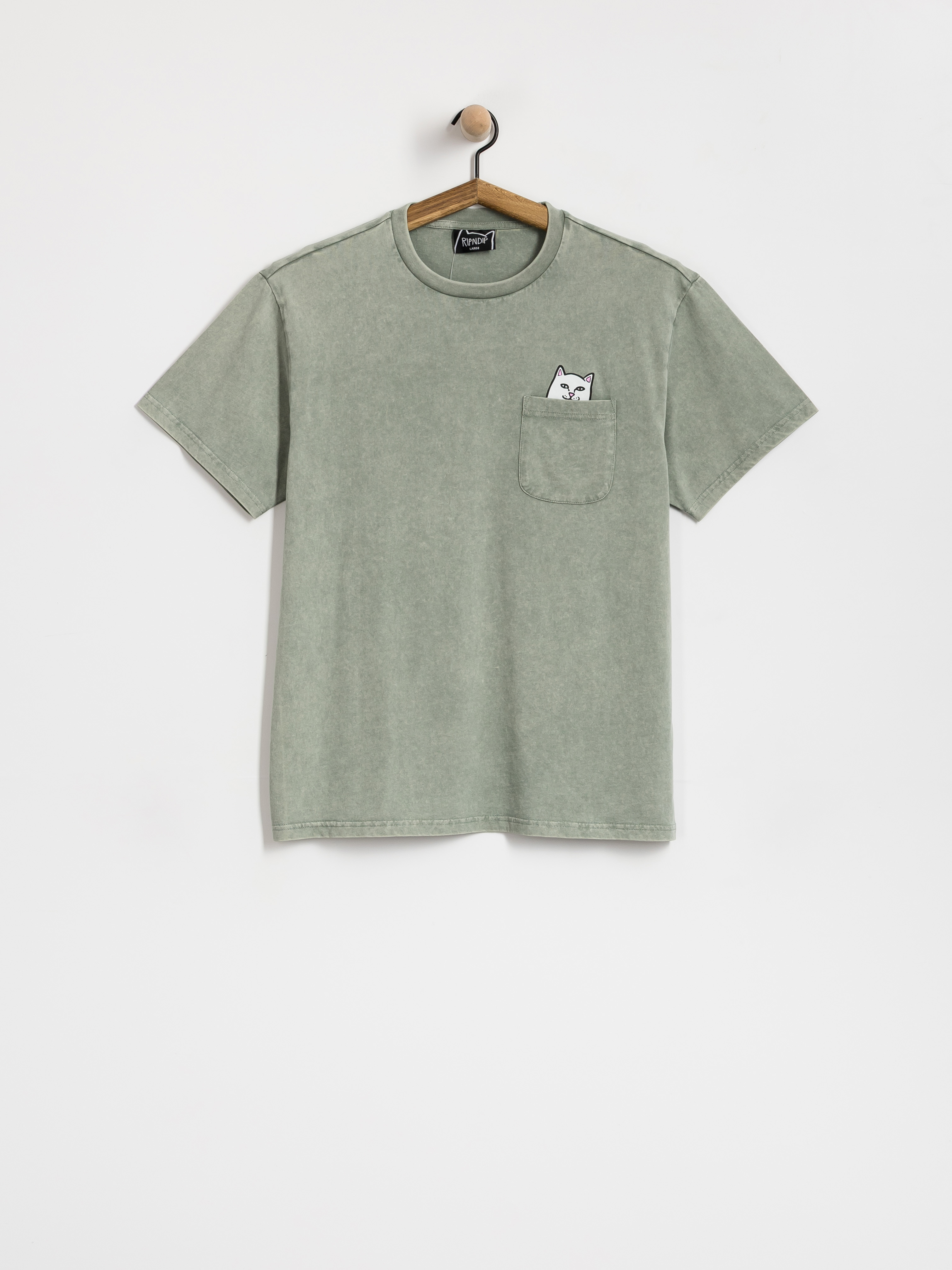 RipNDip Lord Nermal Vintage Pocket T-Shirt (sage vintage wash)