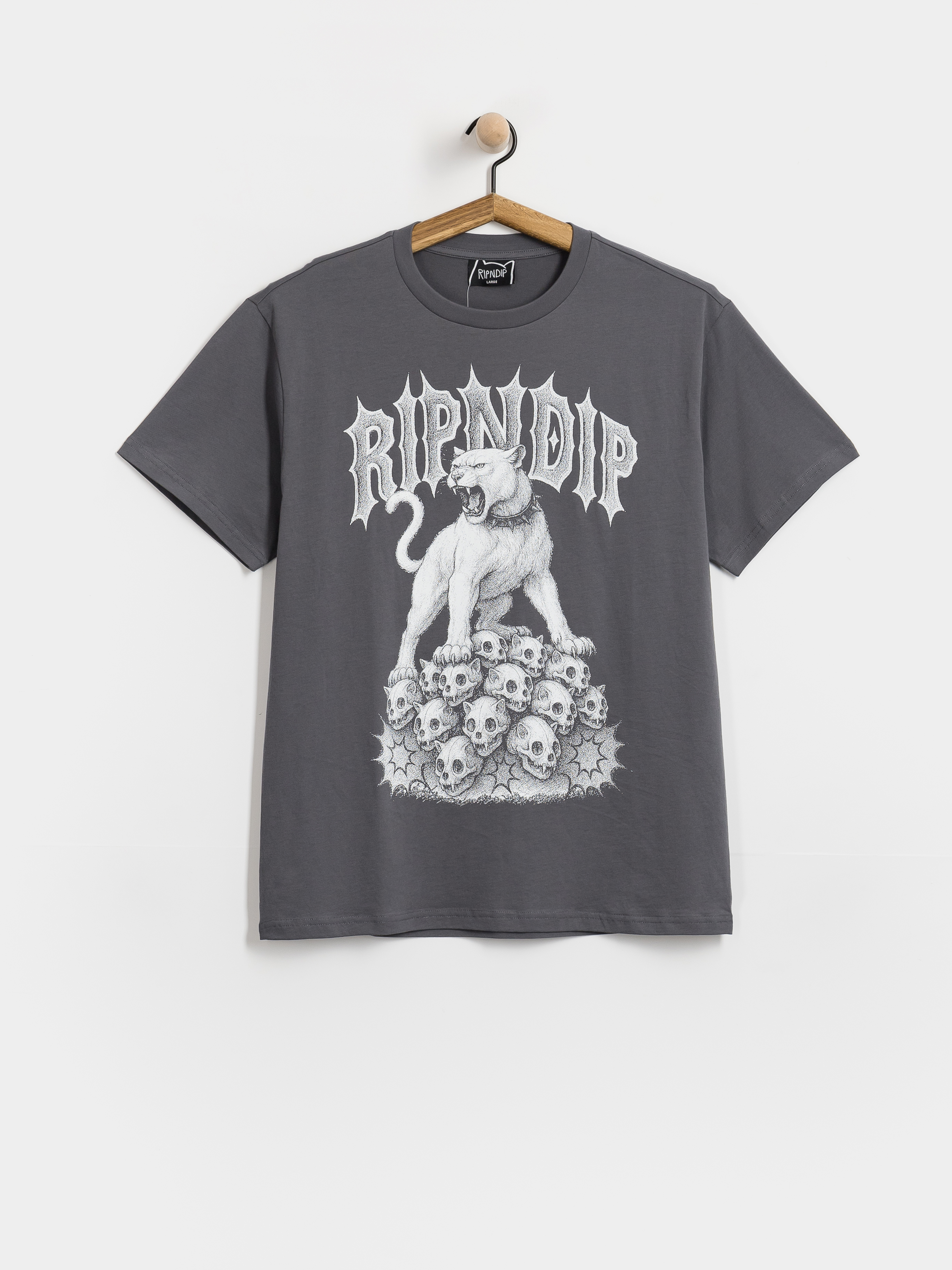 Stussy T-shirt Classic Roots Pig Dye Pkt - grey (black)