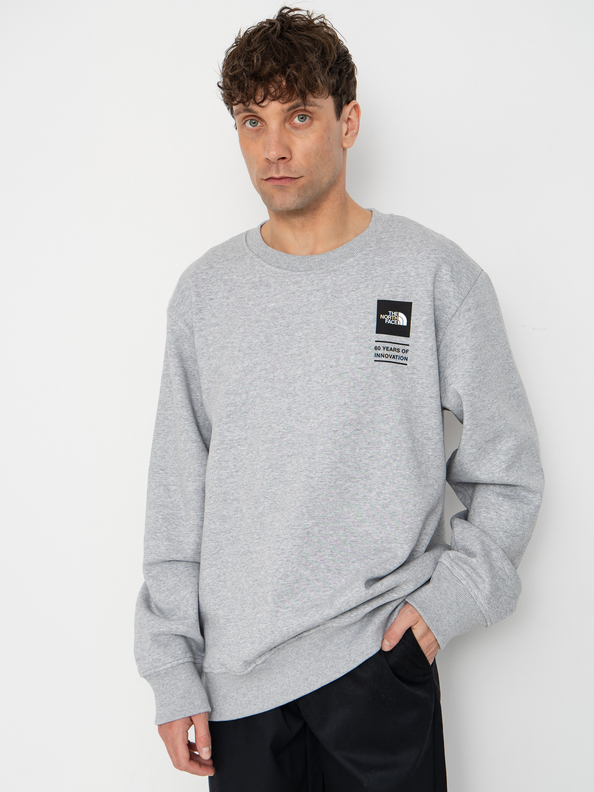 The North Face Tnf Celebration Relaxed Crew Sweatshirt (tnflightgreyhtr)