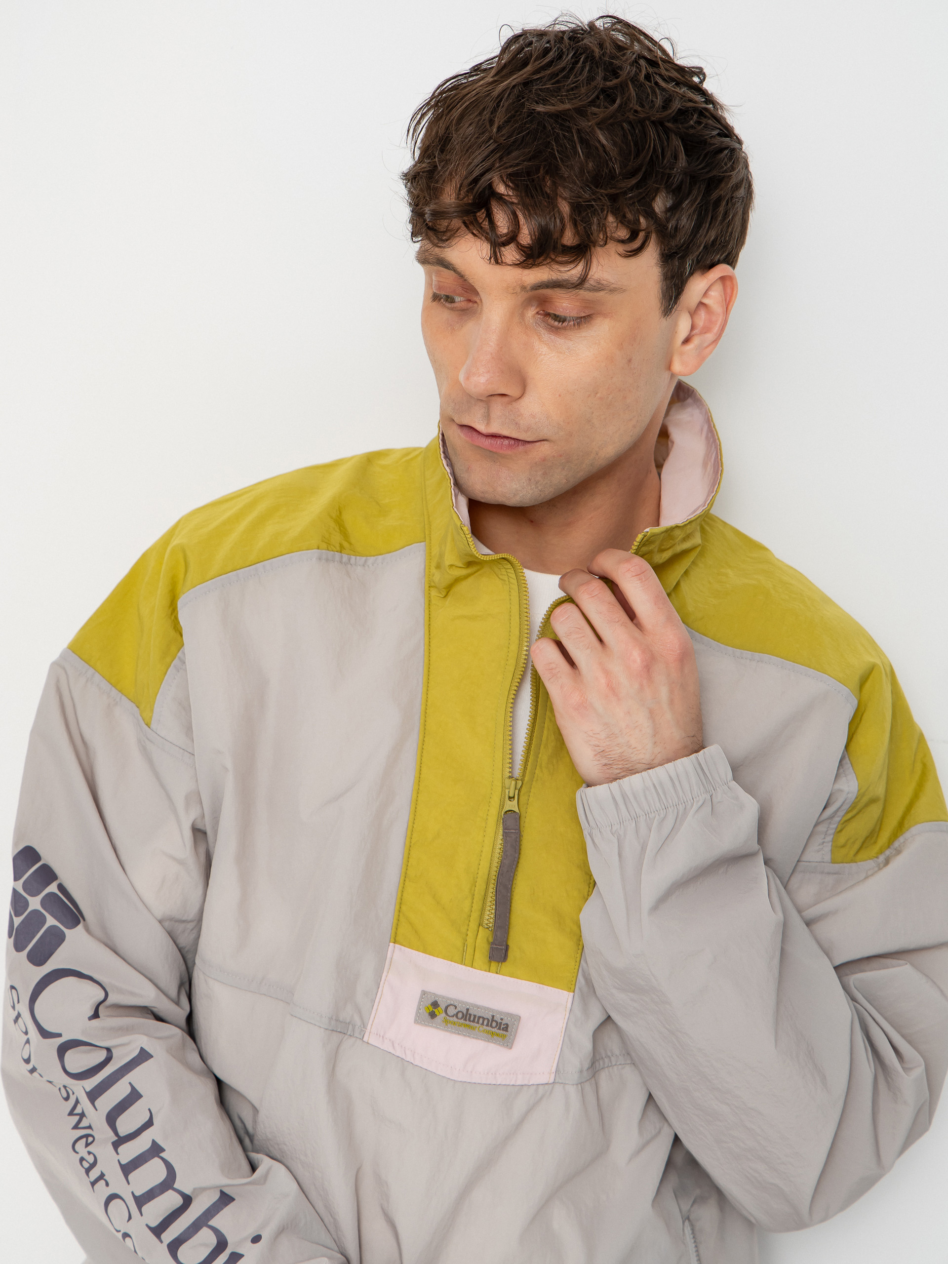 Columbia Riptide II Retro Windbreaker Anorak Jacke (flint grey/peppercorn/pink agate)