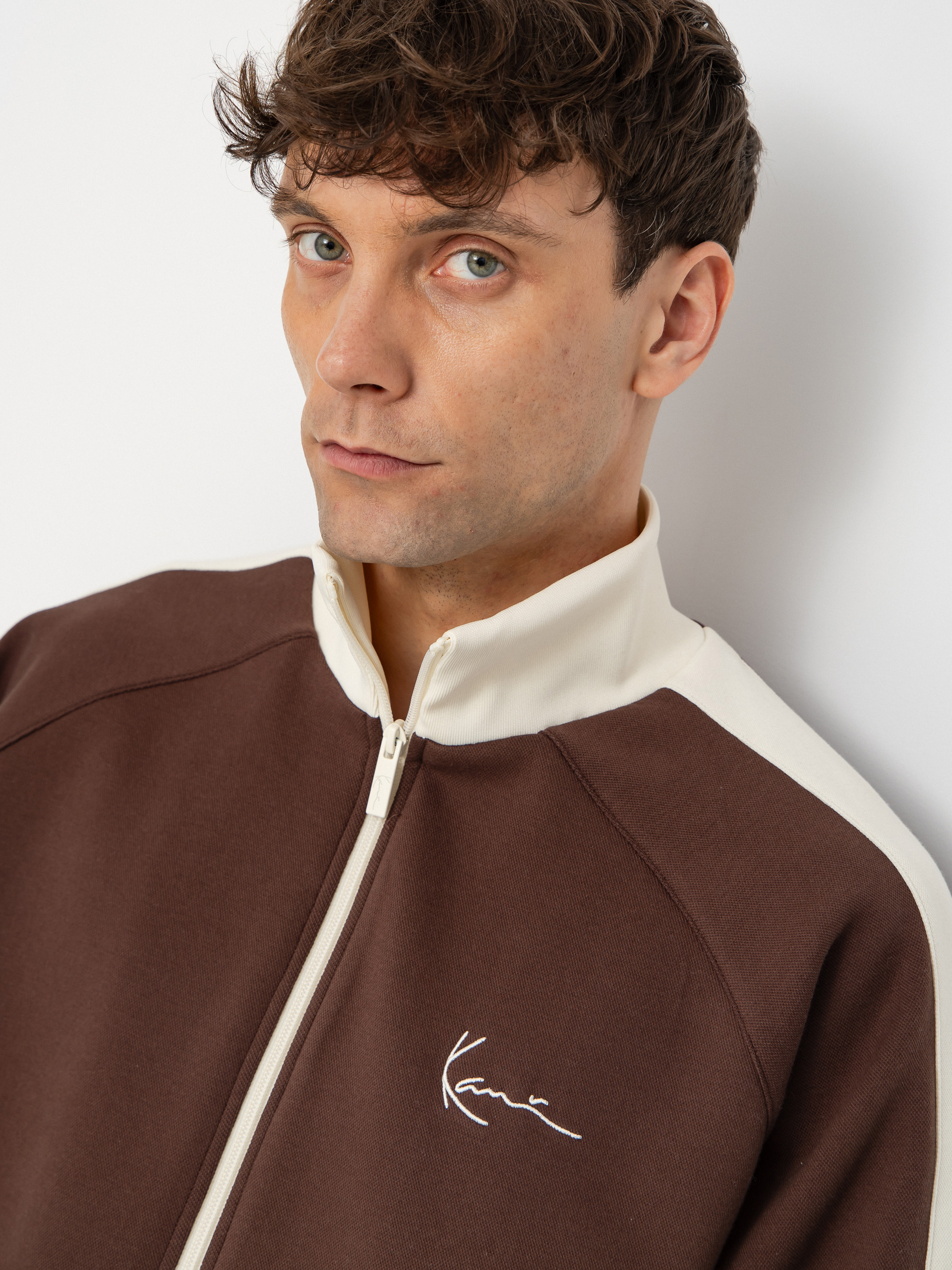 Karl Kani Signature Sidestripe Pique Sweatshirt (brown)