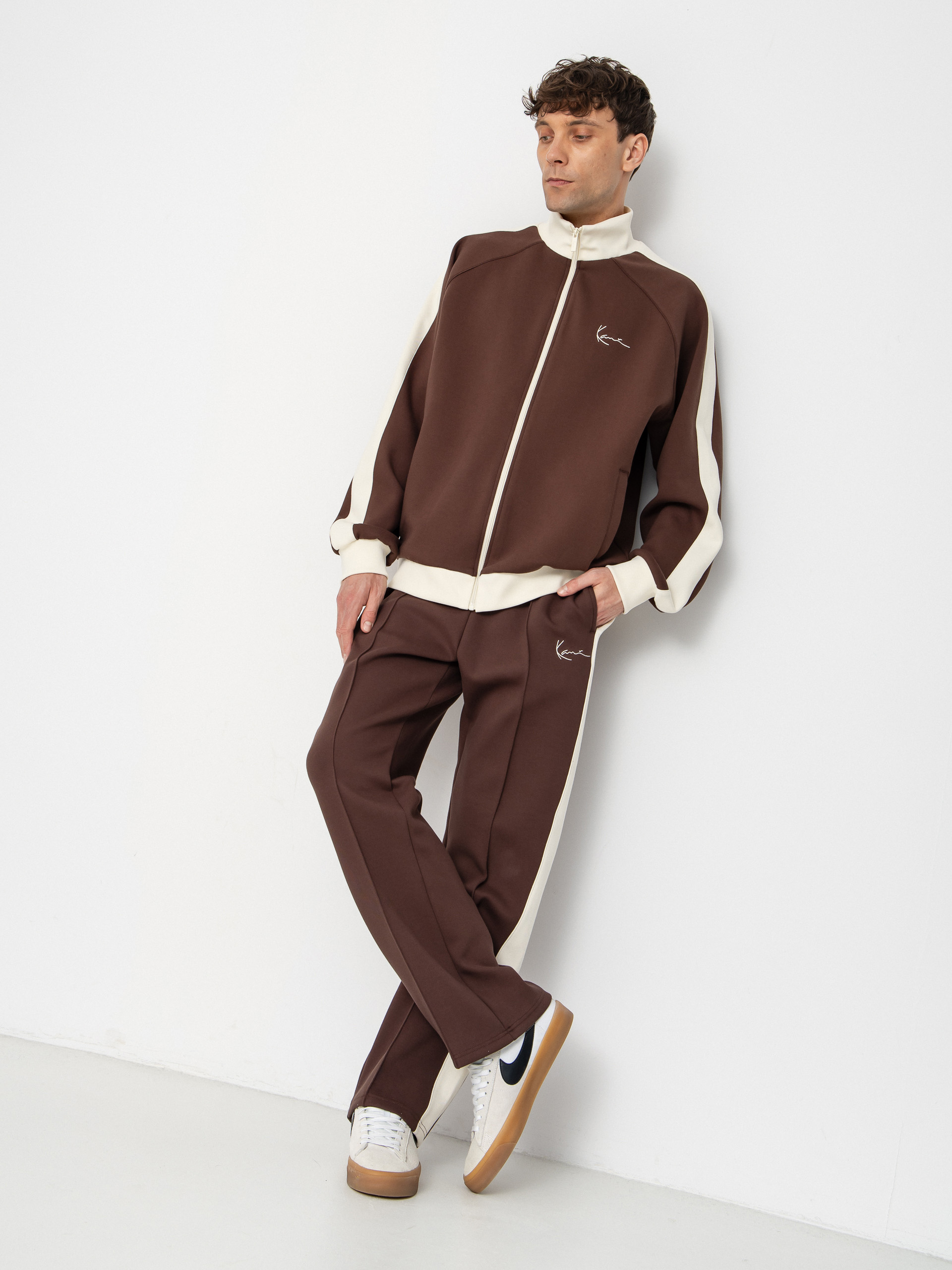 Karl Kani Signature Sidestripe Pique Hose (brown)