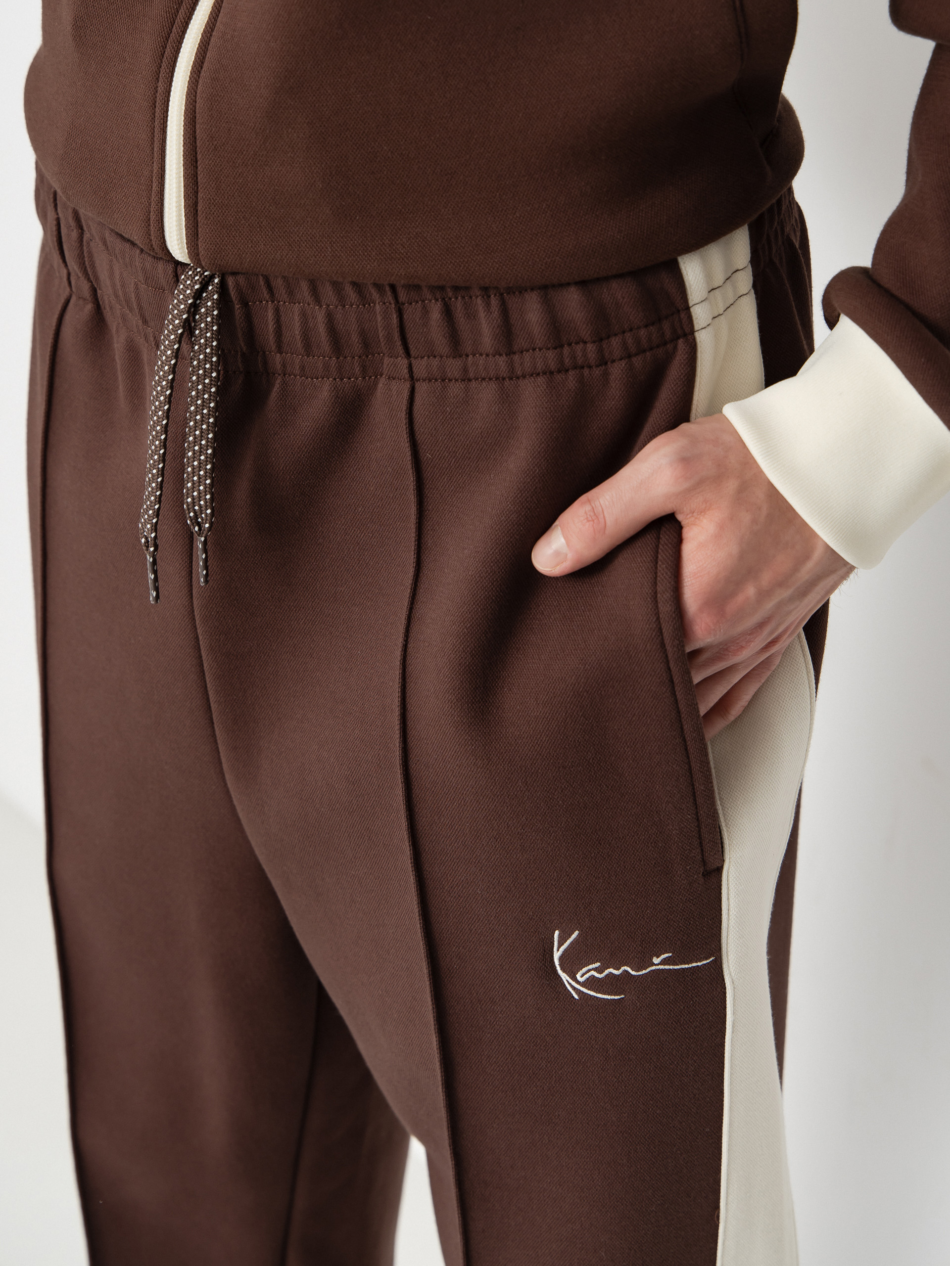 Karl Kani Signature Sidestripe Pique Pants (brown)