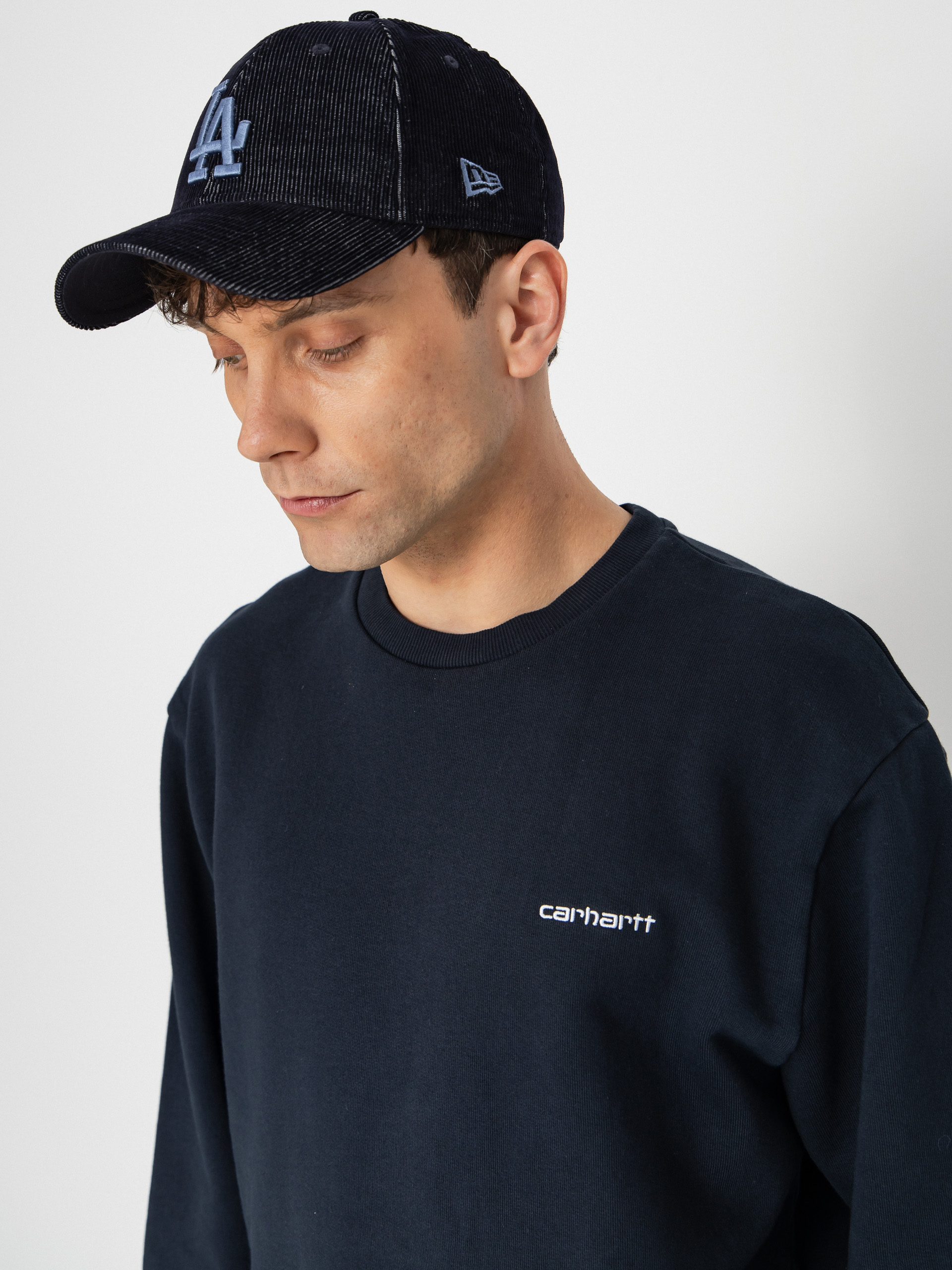 Carhartt WIP Script Embroidery Sweatshirt (deep night/white)