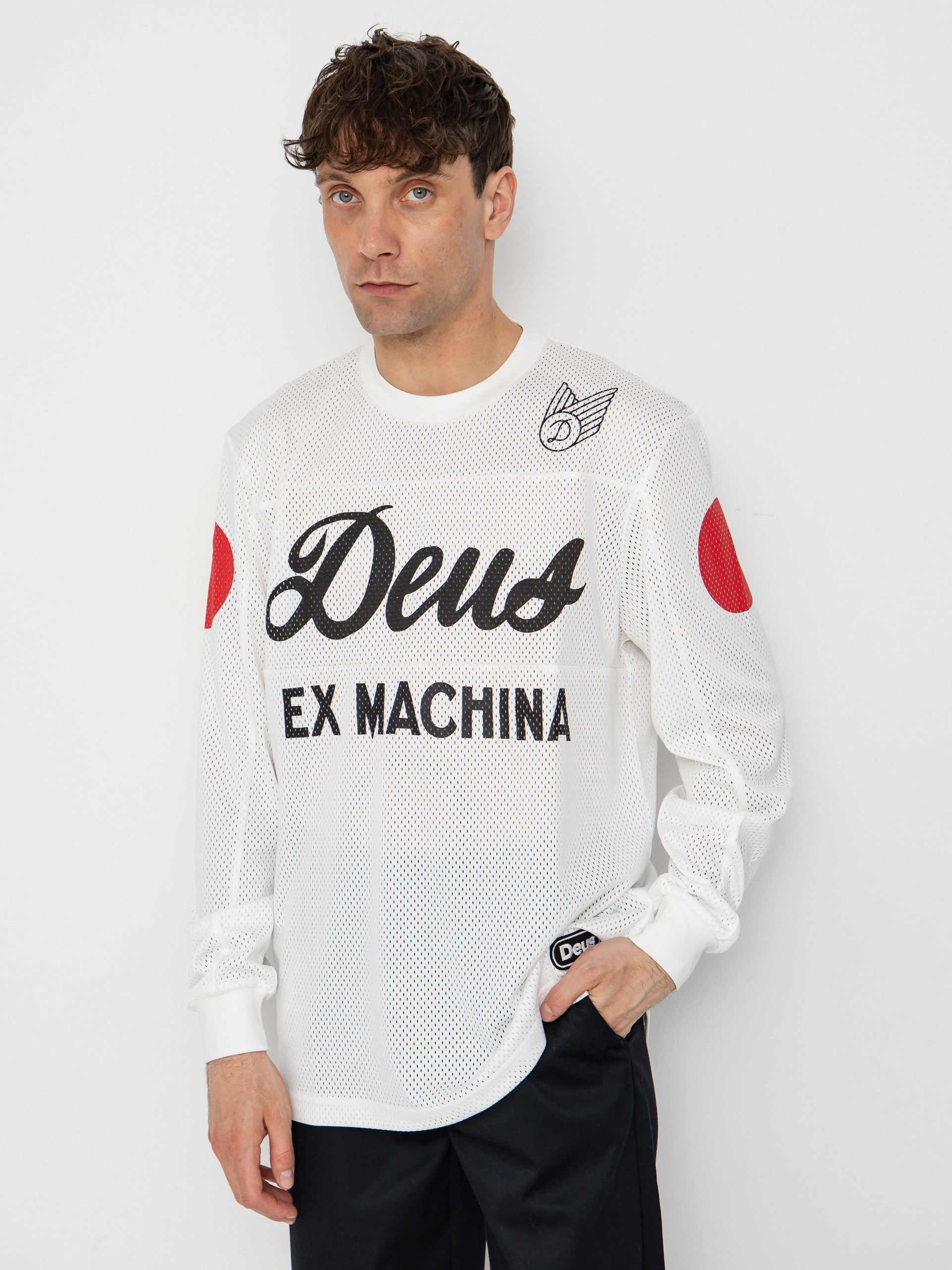Deus Ex Machina Saber Moto Jersey T-Shirt (vintage white)
