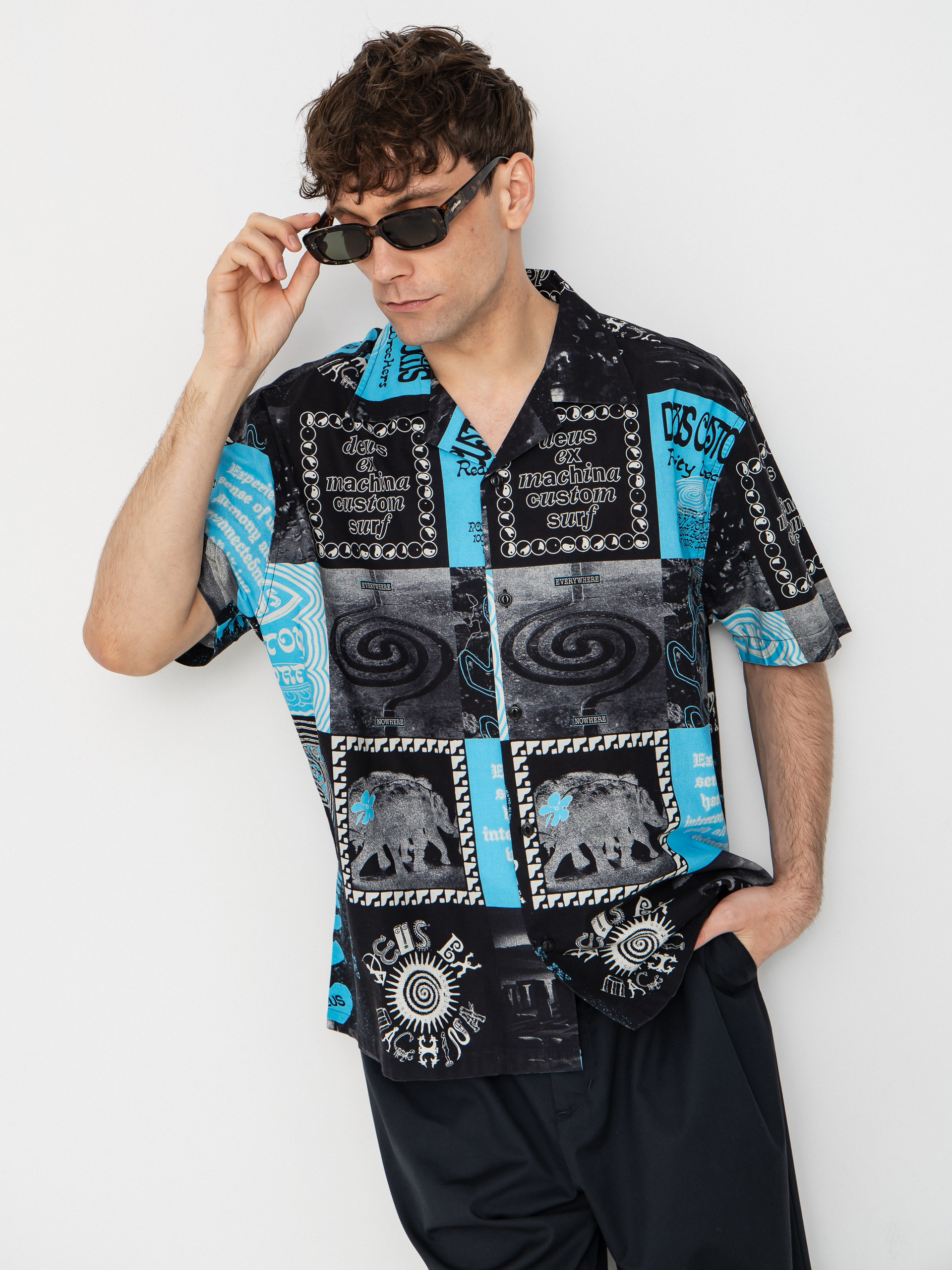 Stussy Peach Pattern Shirt - black (black)
