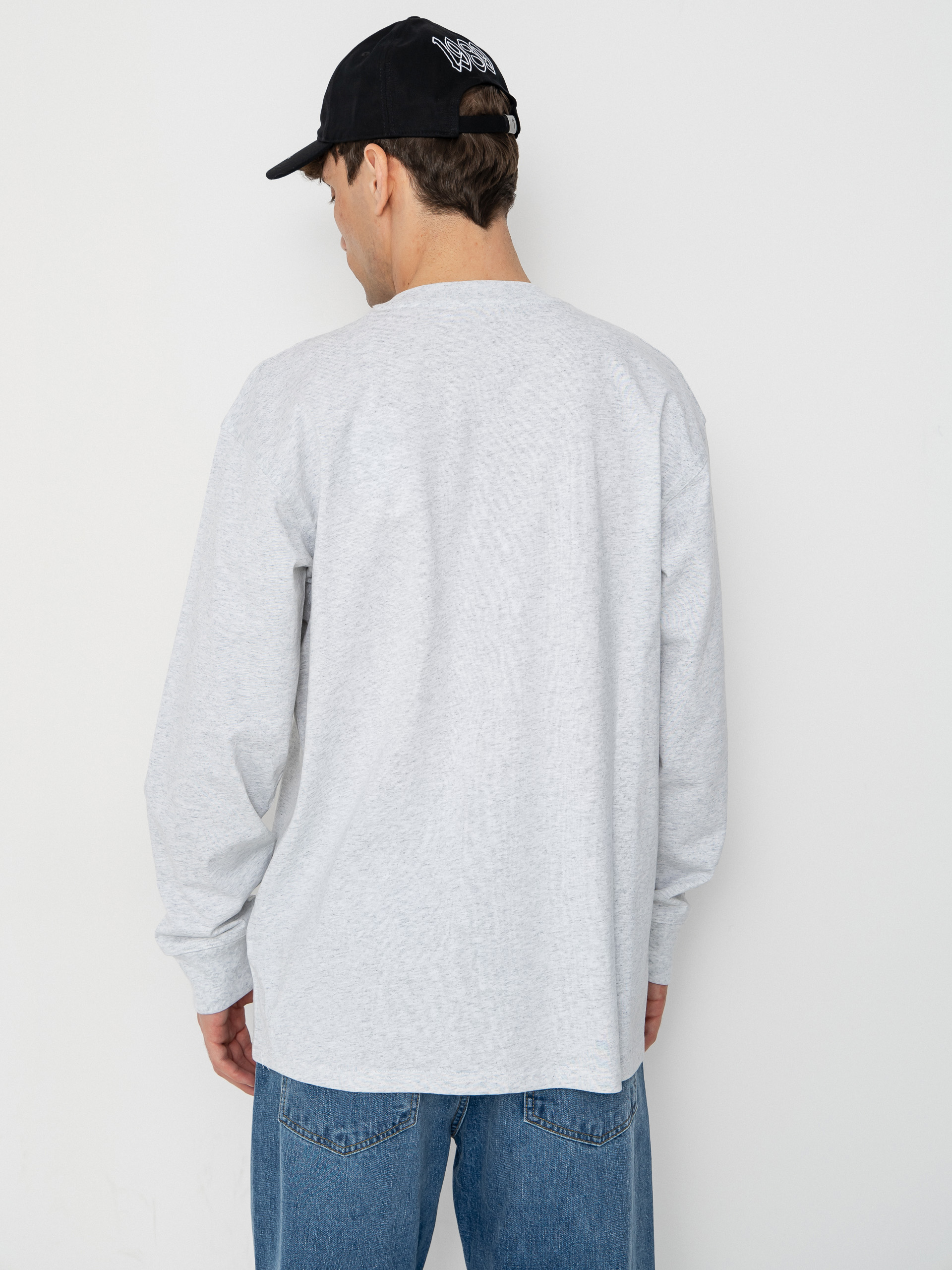 Carhartt WIP Longsleeve American Script (ash heather)