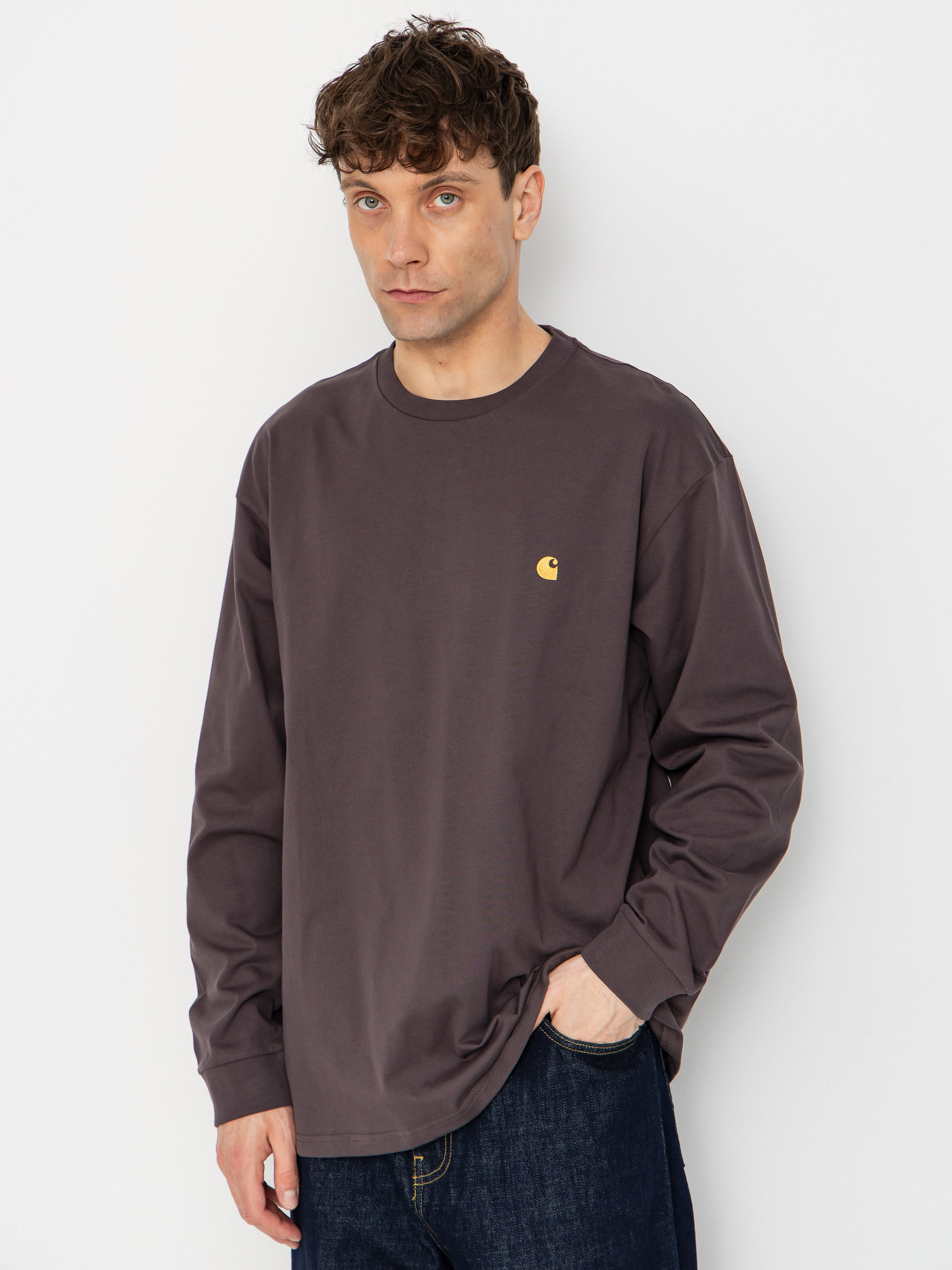 Carhartt WIP Longsleeve Chase (shale/gold)