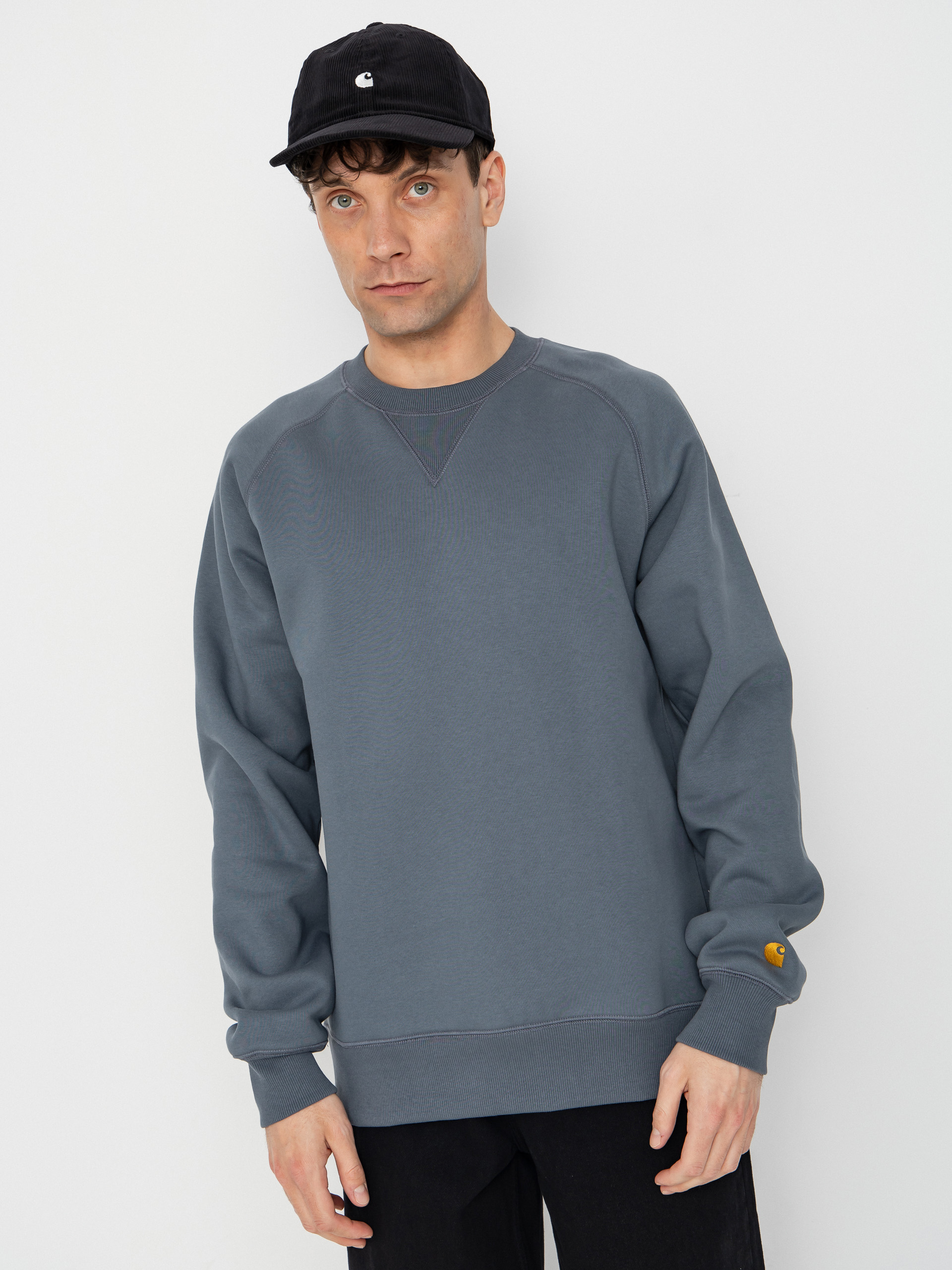 Carhartt WIP Sweatshirt Chase (cozy blue/gold)