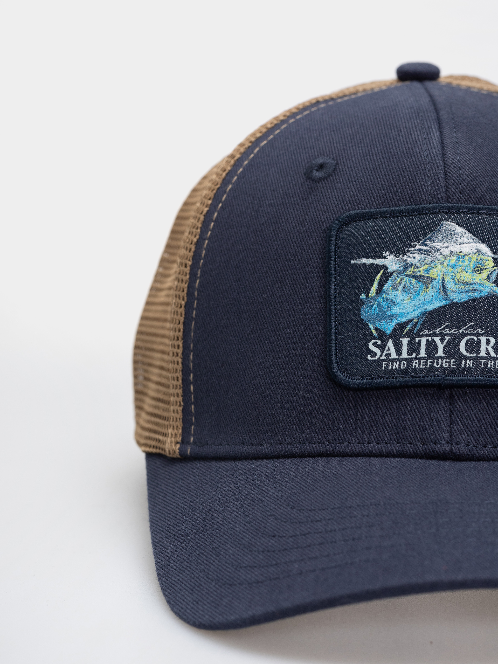 Salty Crew Mahi Surface Trucker Cap (navy/gold)