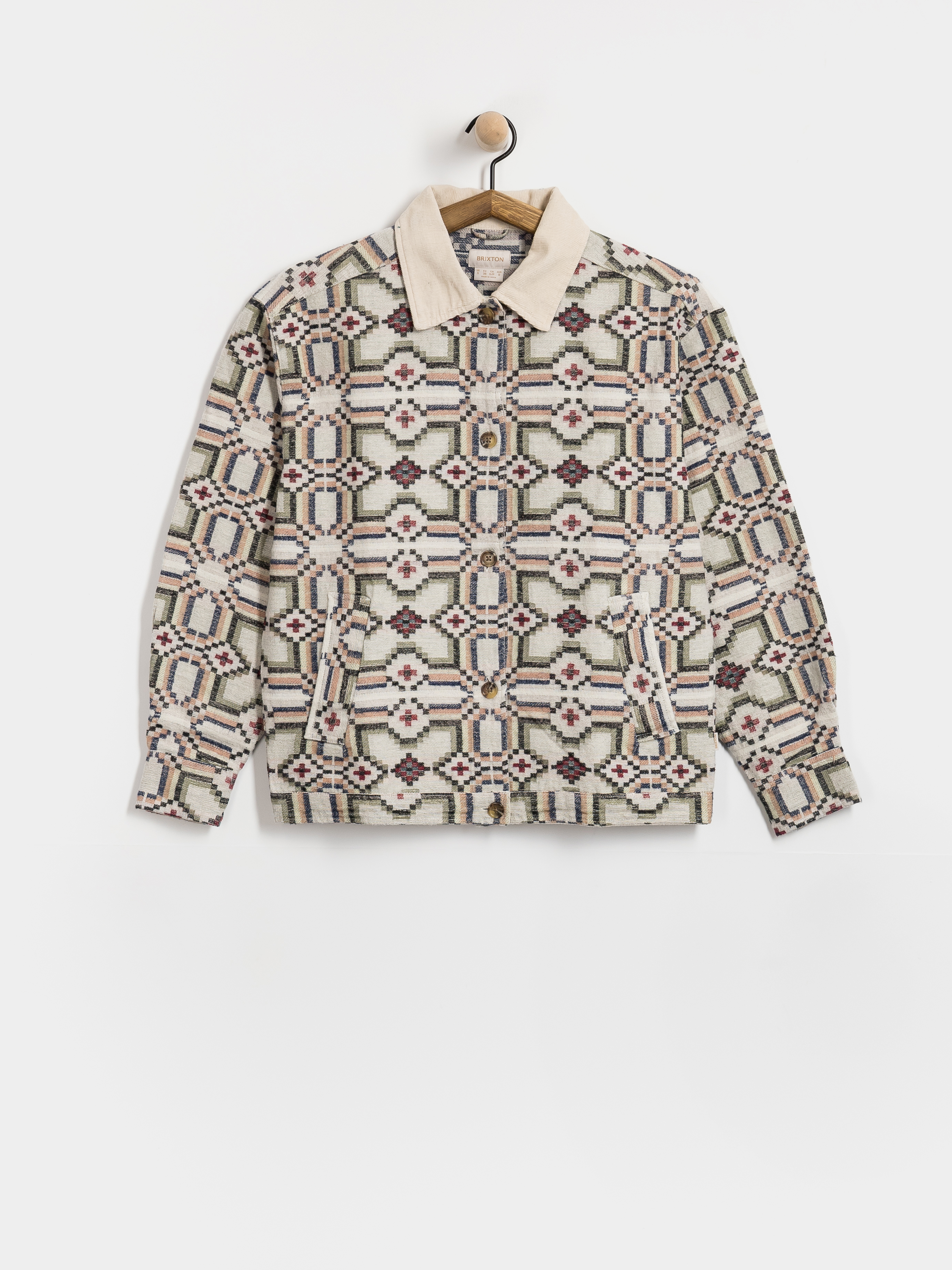 Brixton Durham Lined Jacket - white (antelope/off white/black)