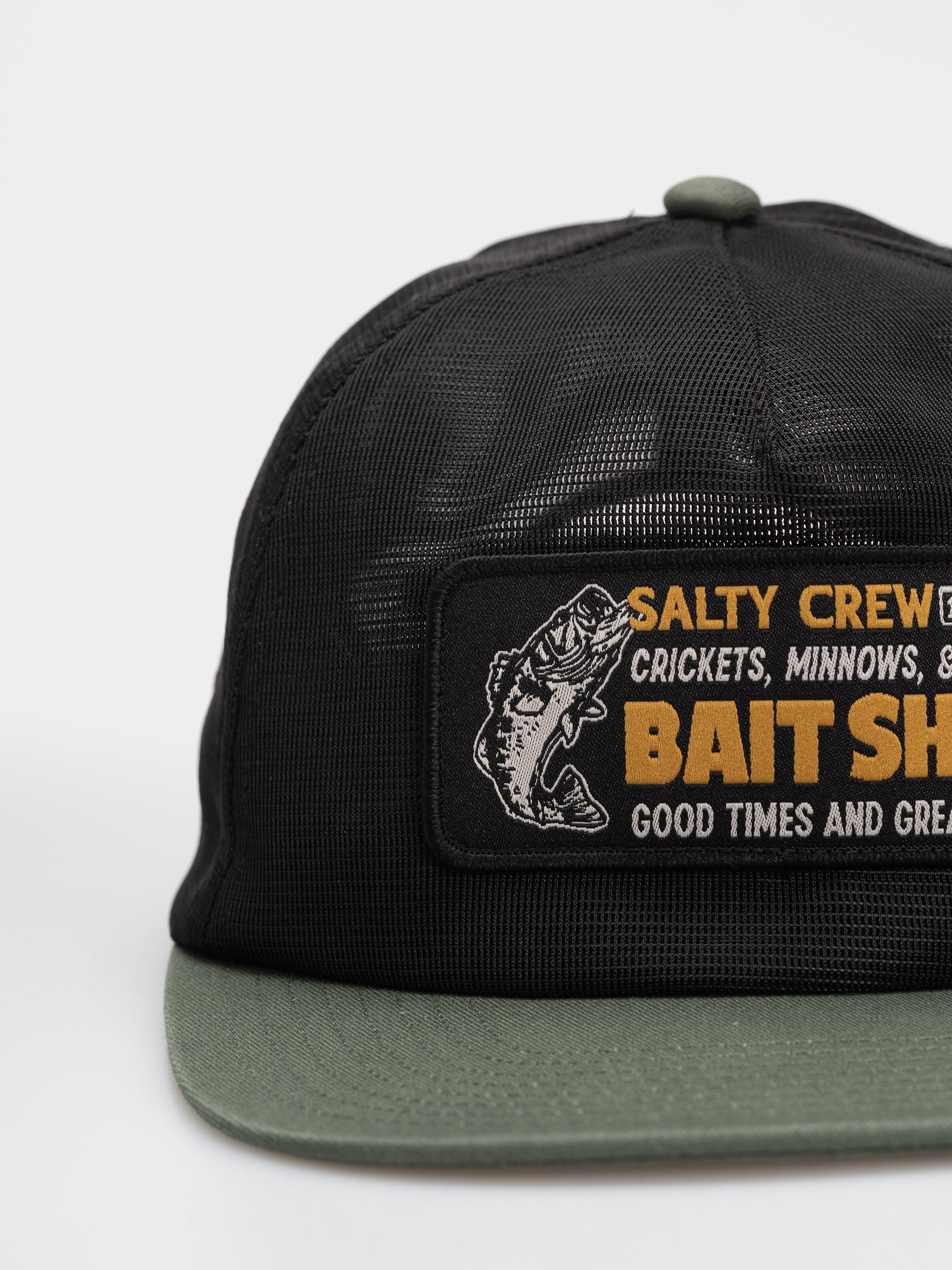 Salty Crew Cap Bait Shop Trucker (green/black)