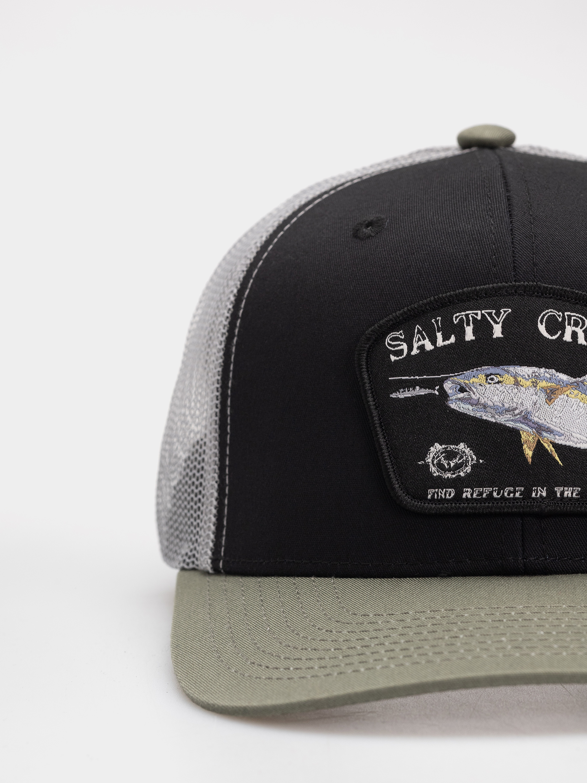 Salty Crew Cap Surface Retro Trucker (black/olive)
