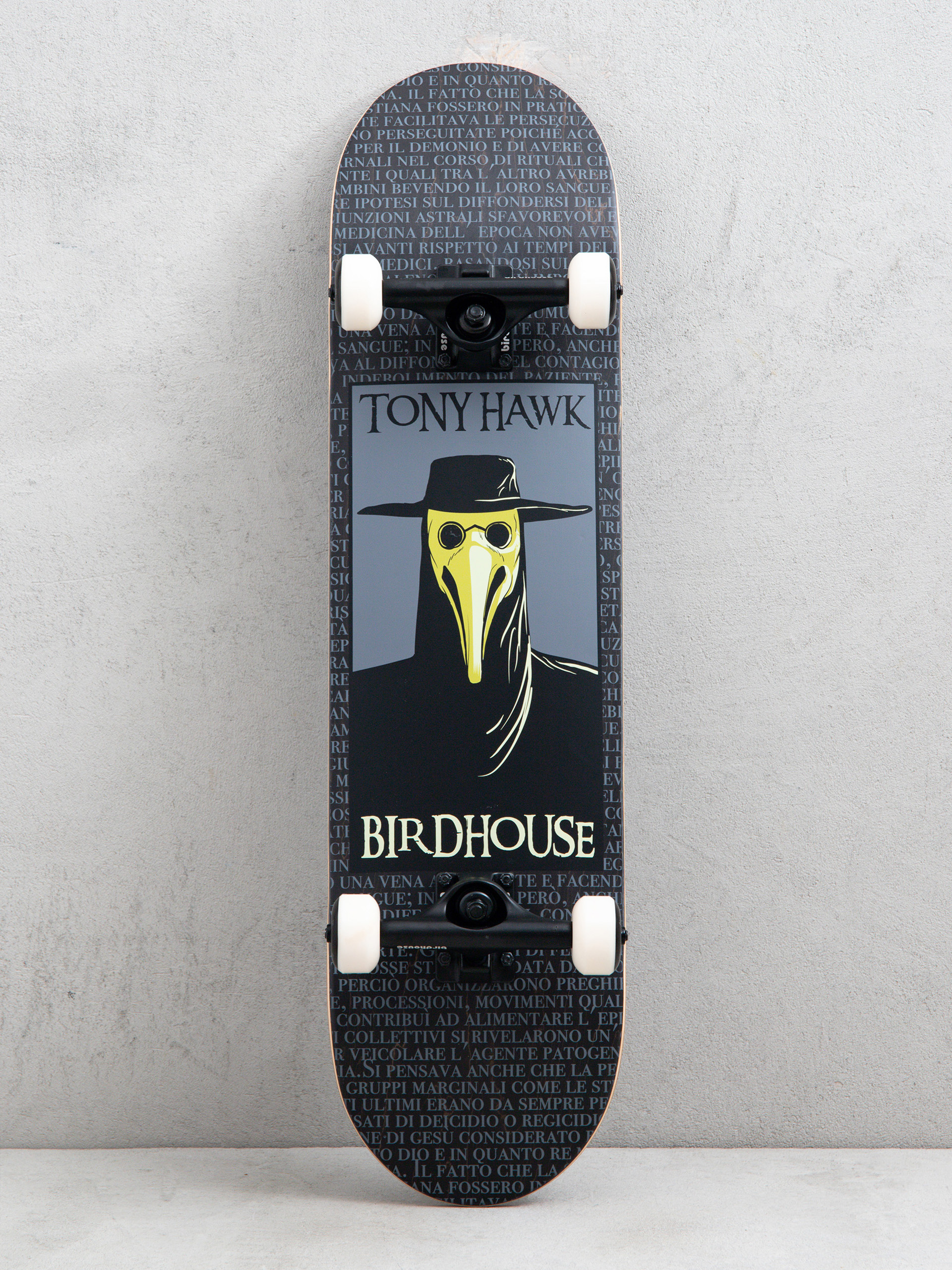 Birdhouse Hawk Plague Doctor Skateboard (black)