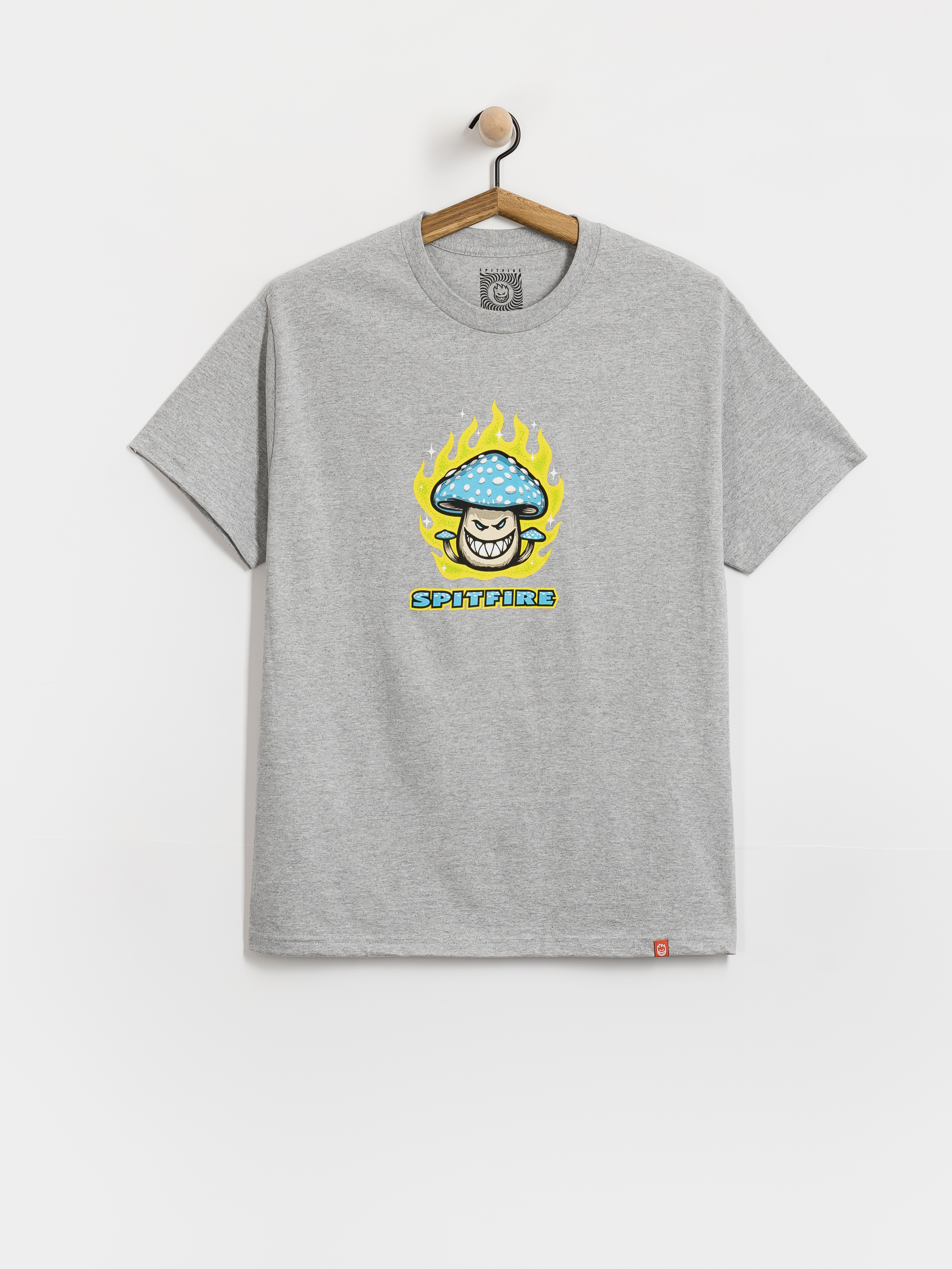 Spitfire T-Shirt Mushroom Bighead (heather grey w/multi color print)