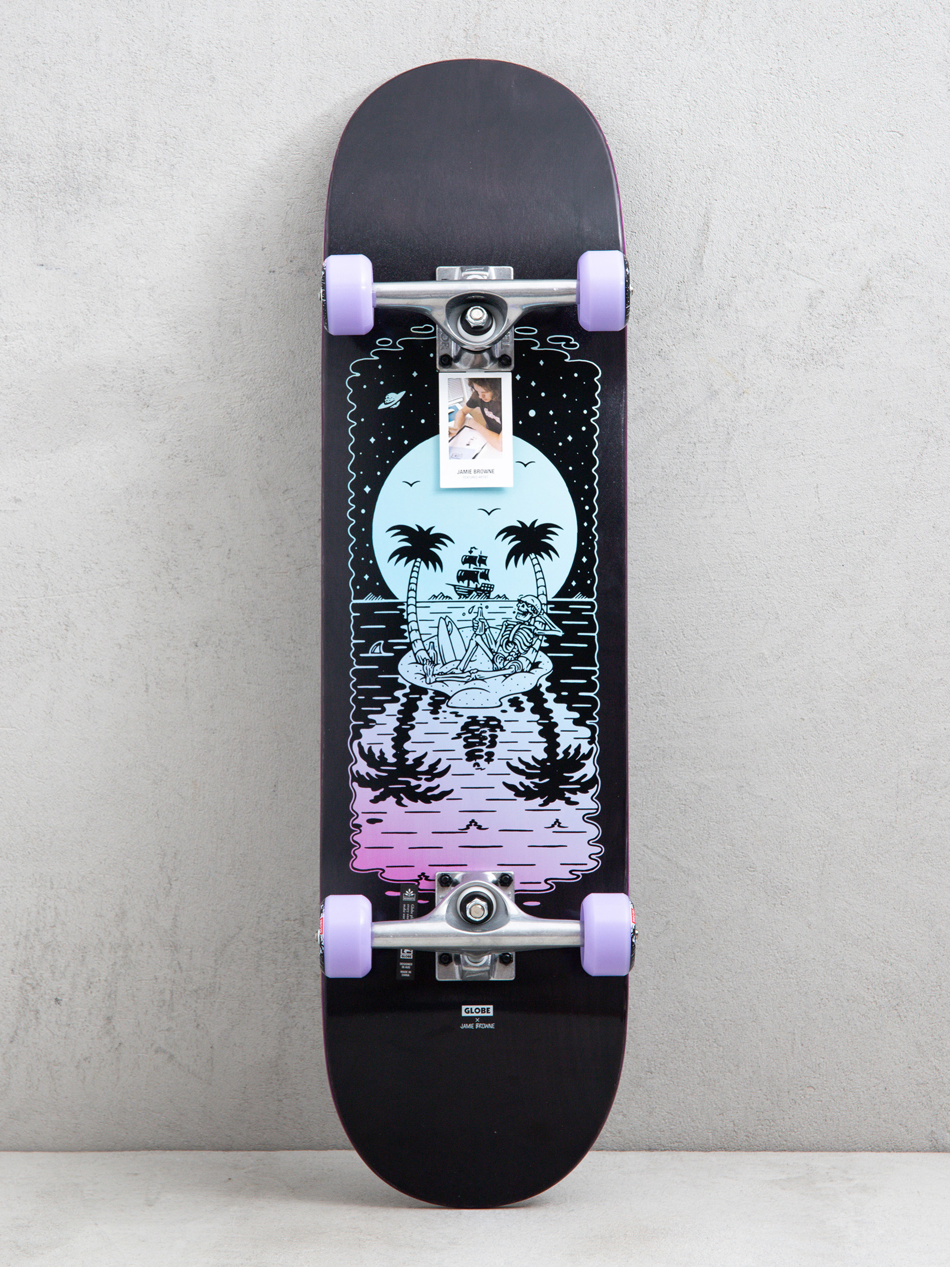 Globe Skateboard G2 Reflection (black/purple)