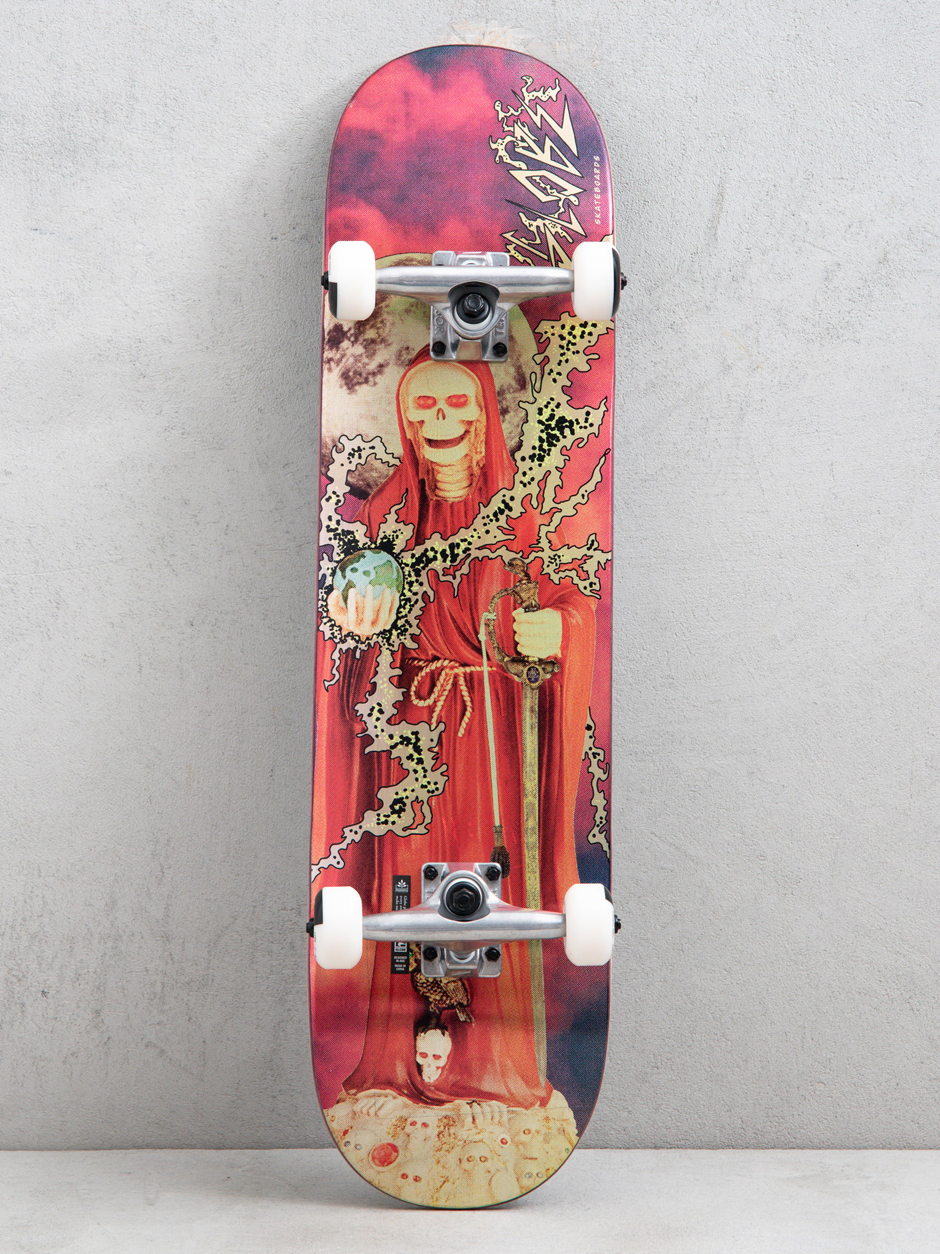 Globe Skateboard G1 Downtown Doom (silver/red)