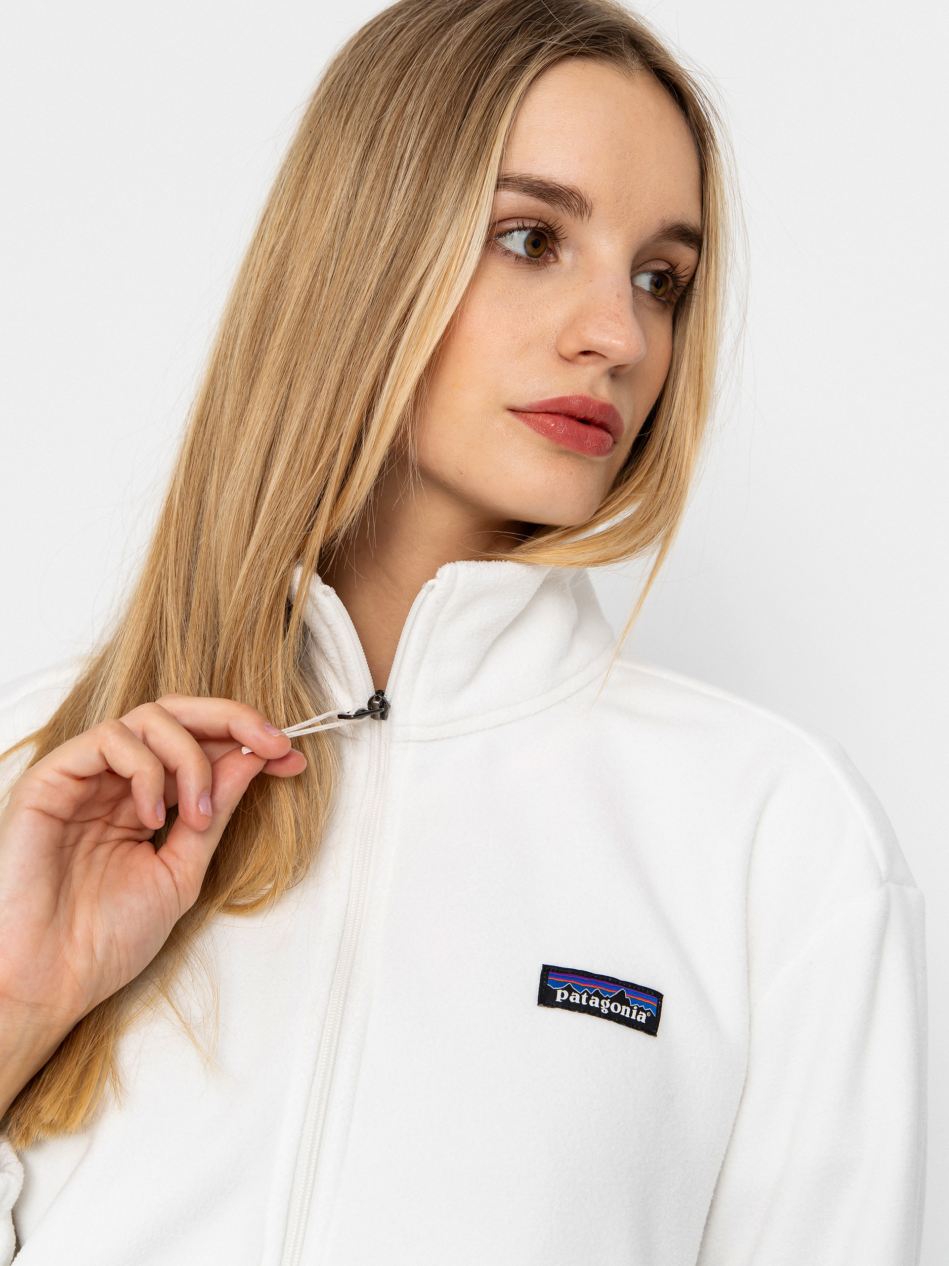 Womens Patagonia Micro D 1/2 Zip Fleece (birch white)