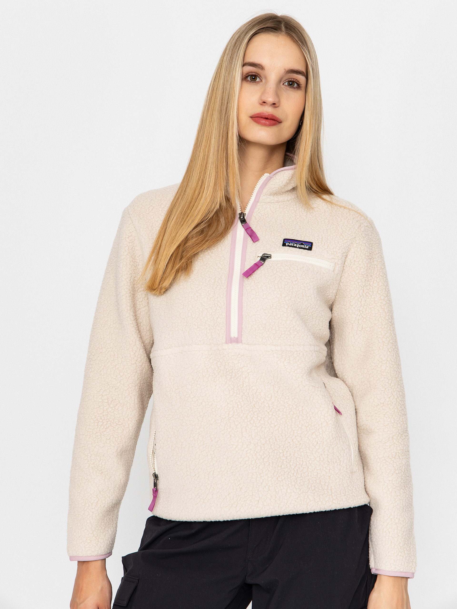 Patagonia Fleece Synch Snap T - beige (seabird grey)