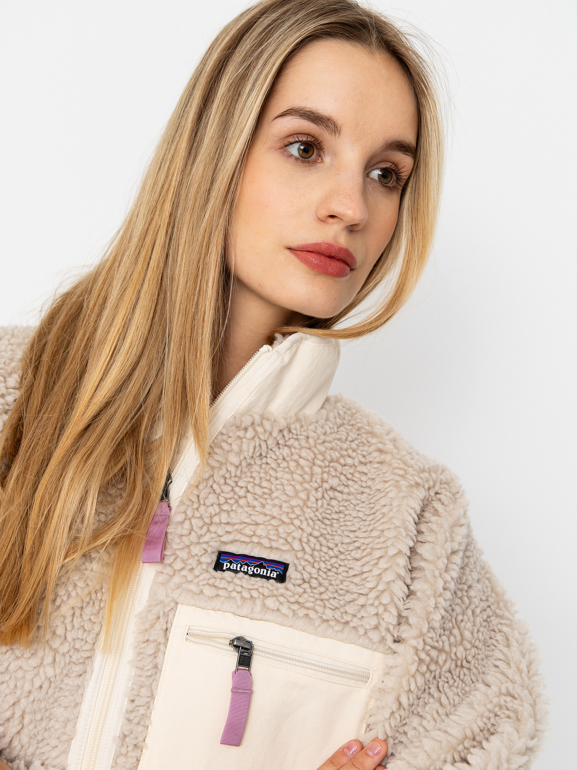 Patagonia Classic Retro X Wmn Jacke (natural w/light violet)