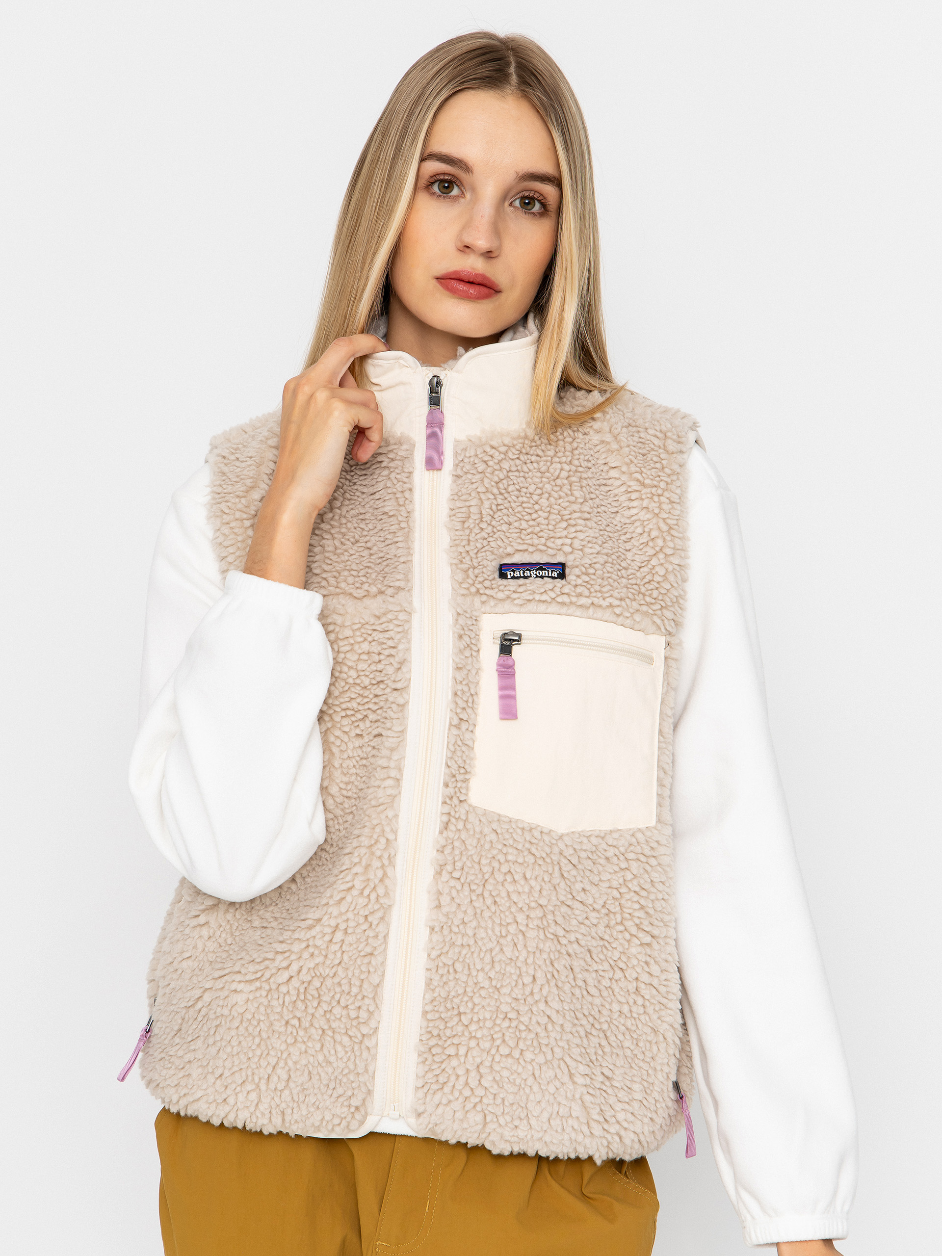 Patagonia Classic Retro X Wmn Weste (natural w/light violet)