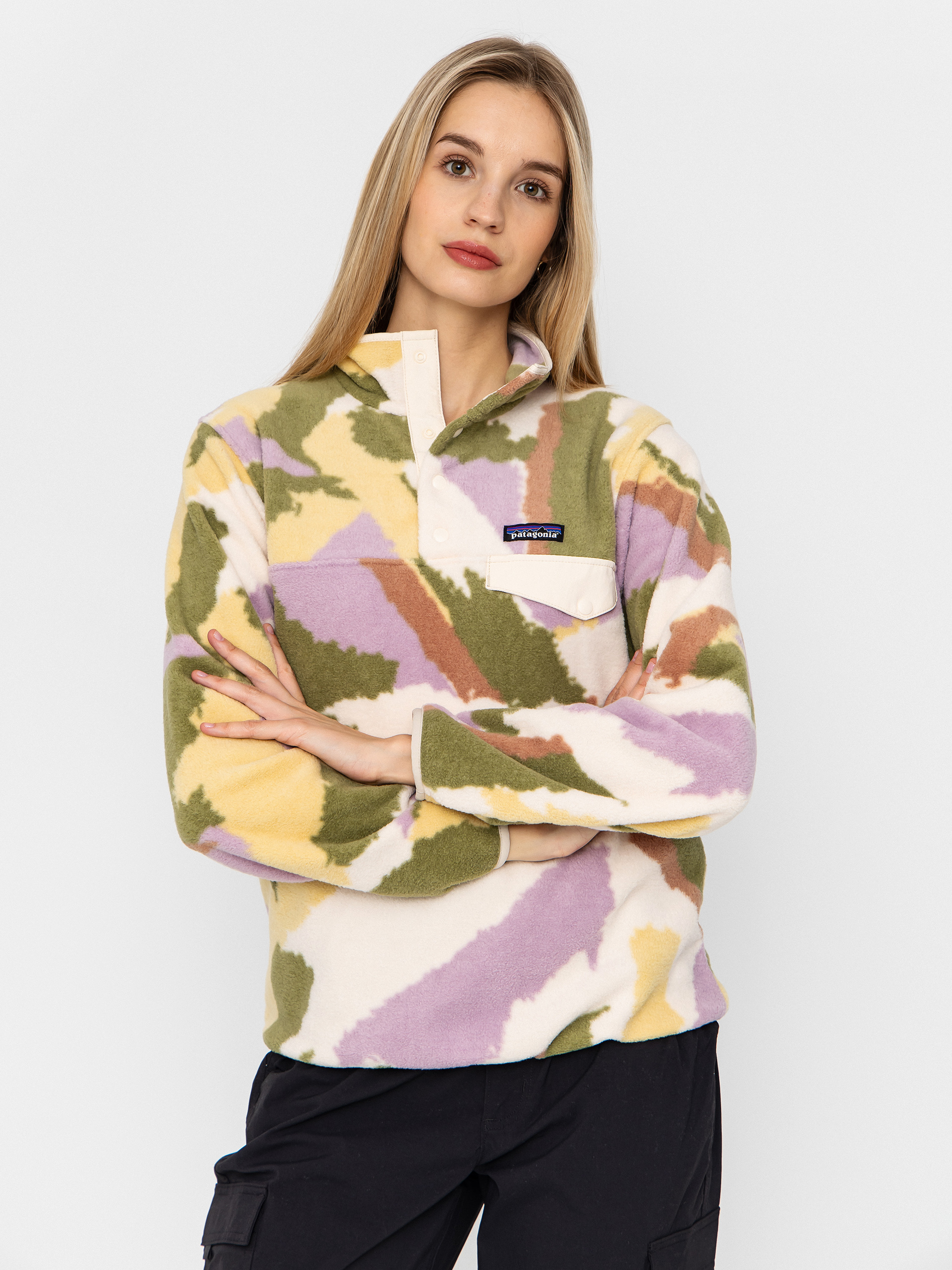 ほぼ新品‼️Patagonia スプリング M~Lの方‼️ Patagonia Lightweight Synch Snap T Wmn Fleece - multicolor