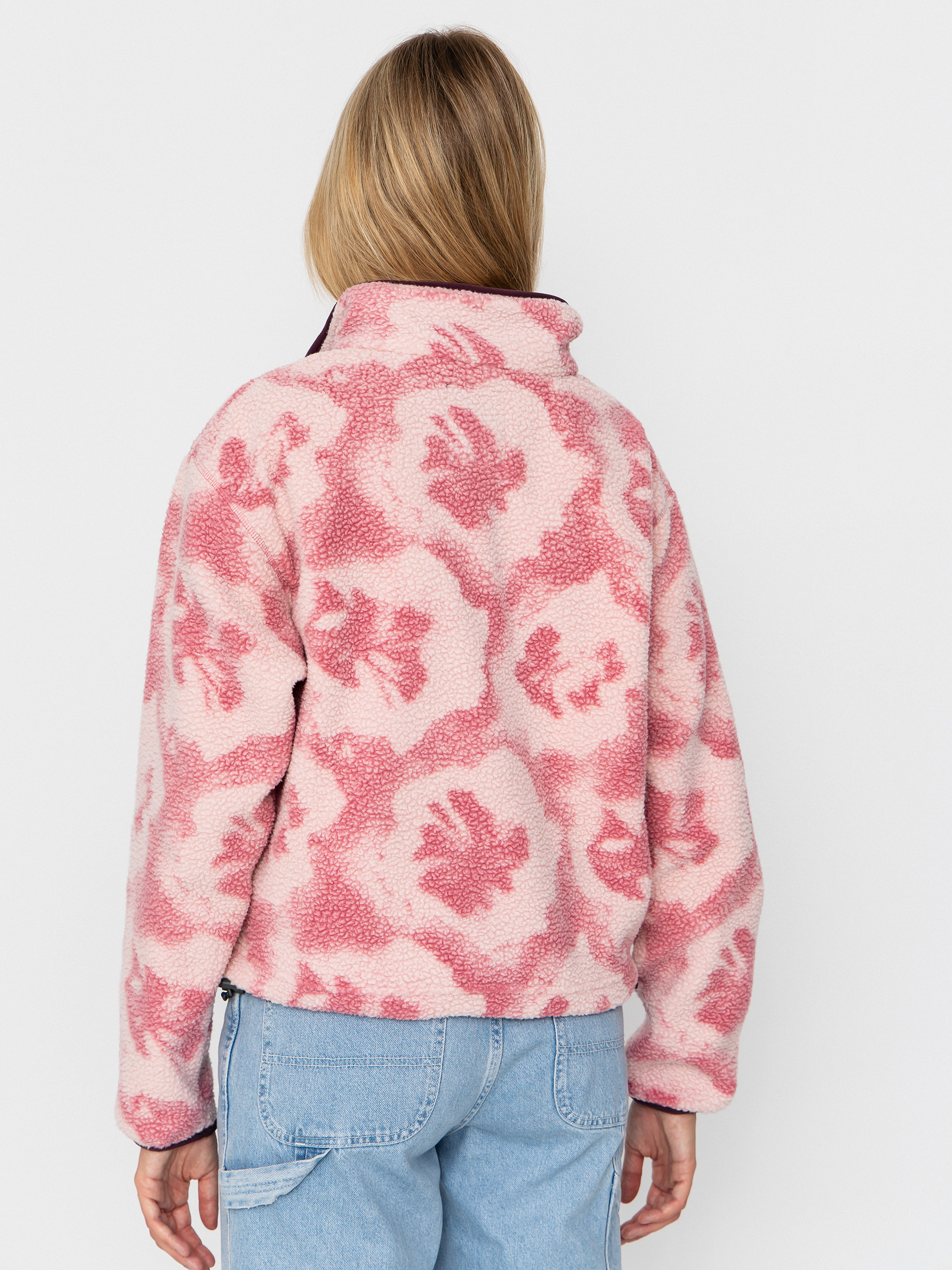 Columbia Helvetia II Printed Cropped Half Snap Wmn Fleece - pink
