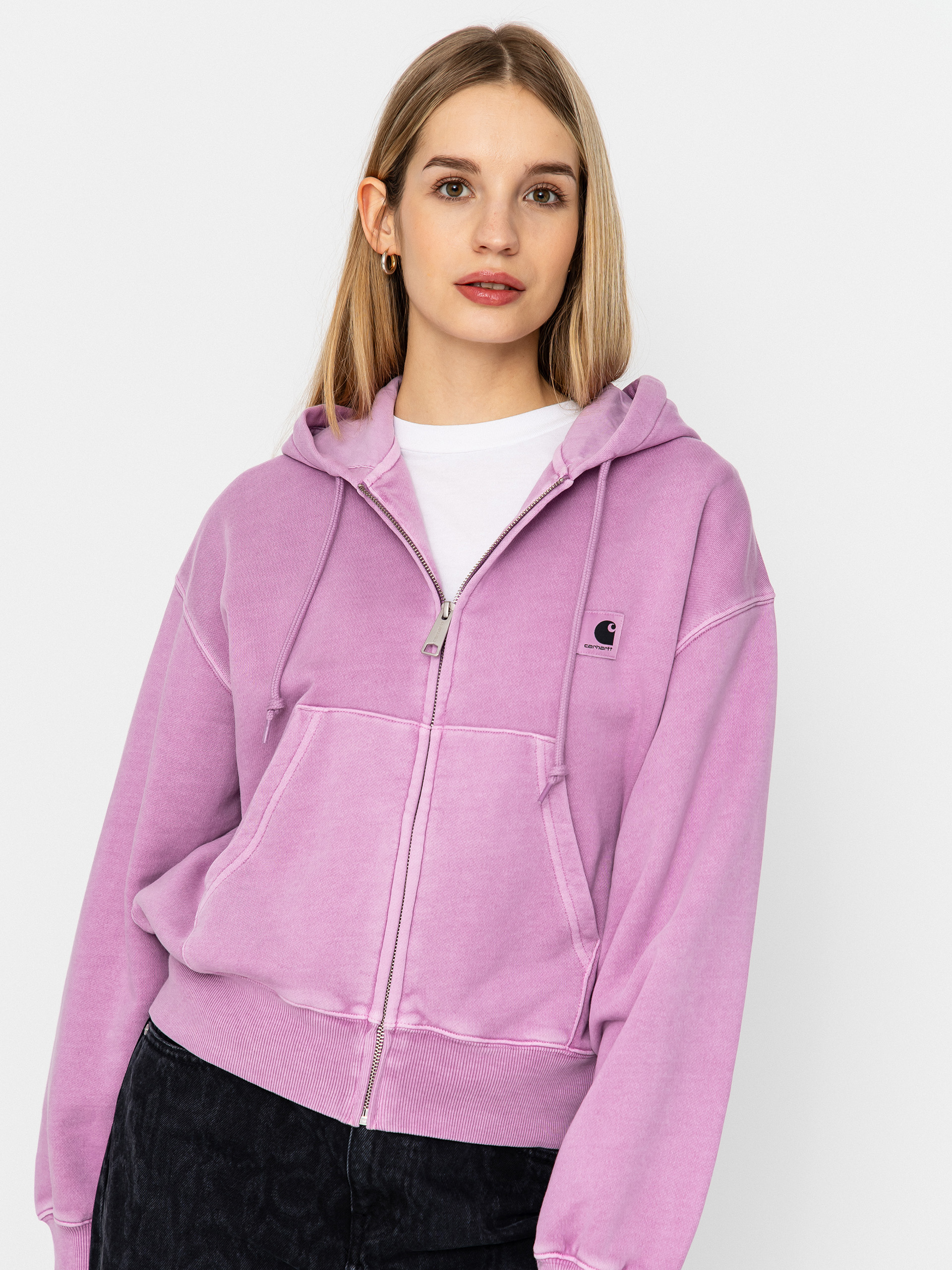 Carhartt WIP Hoodie Nelson ZHD Wmn - black, grey (graphite)