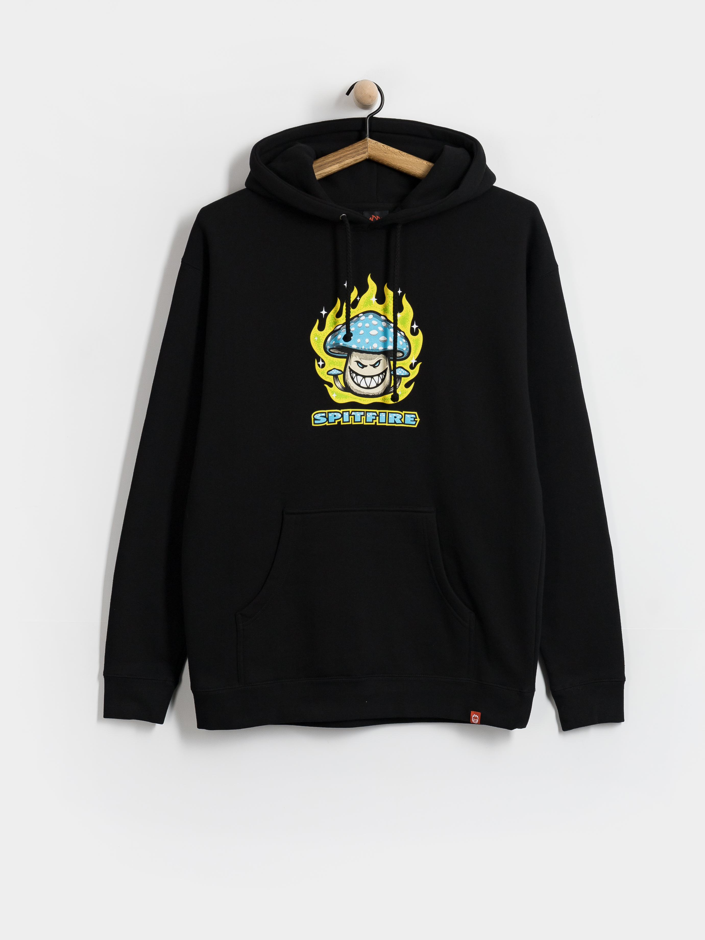 Spitfire Hoodie Mushroom Bighead HD (black w/multi color print)