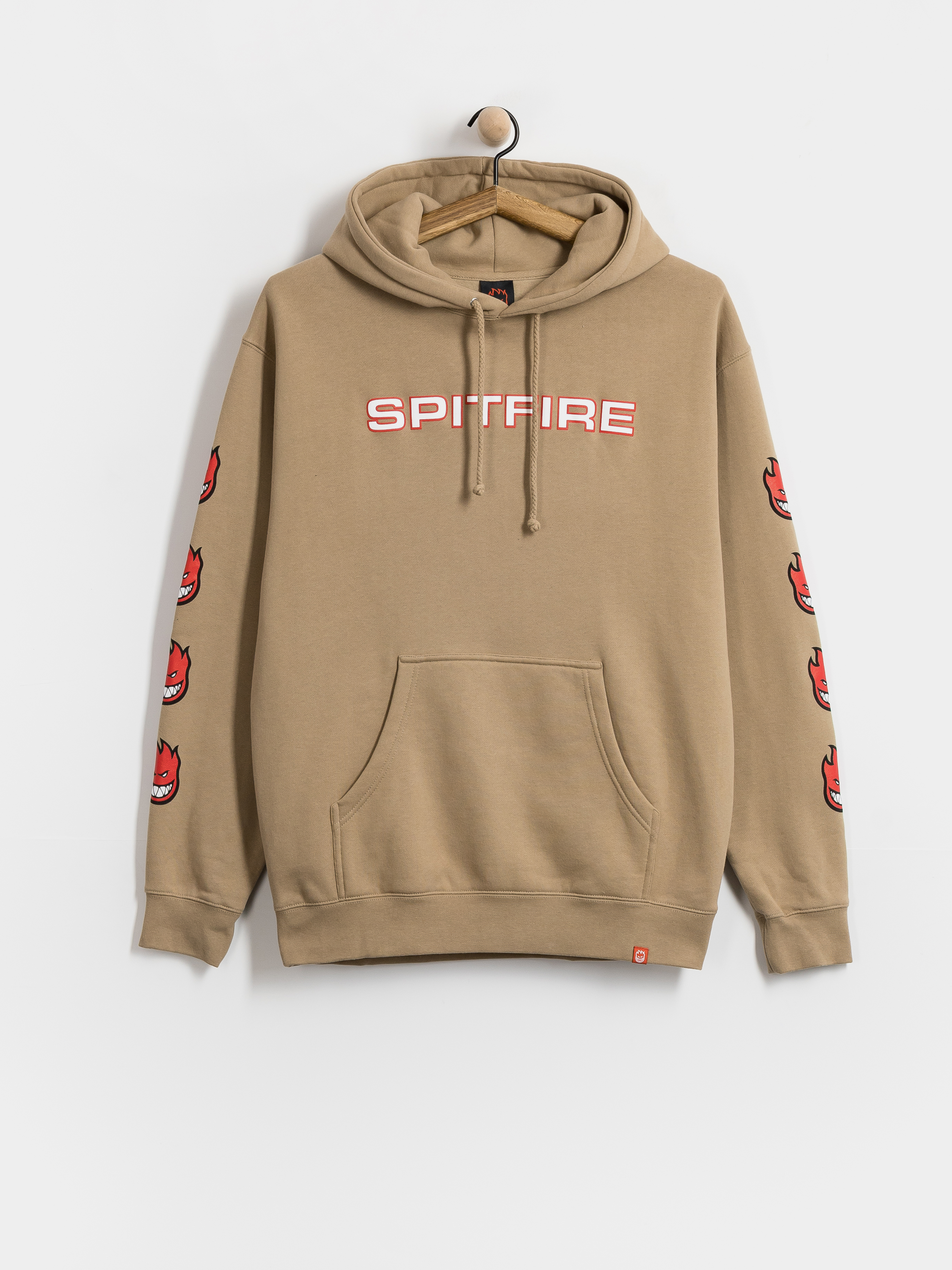 Spitfire Hoodie Classic 87 Bighead Fill Sleeve HD (sandstone w/red white black prints)
