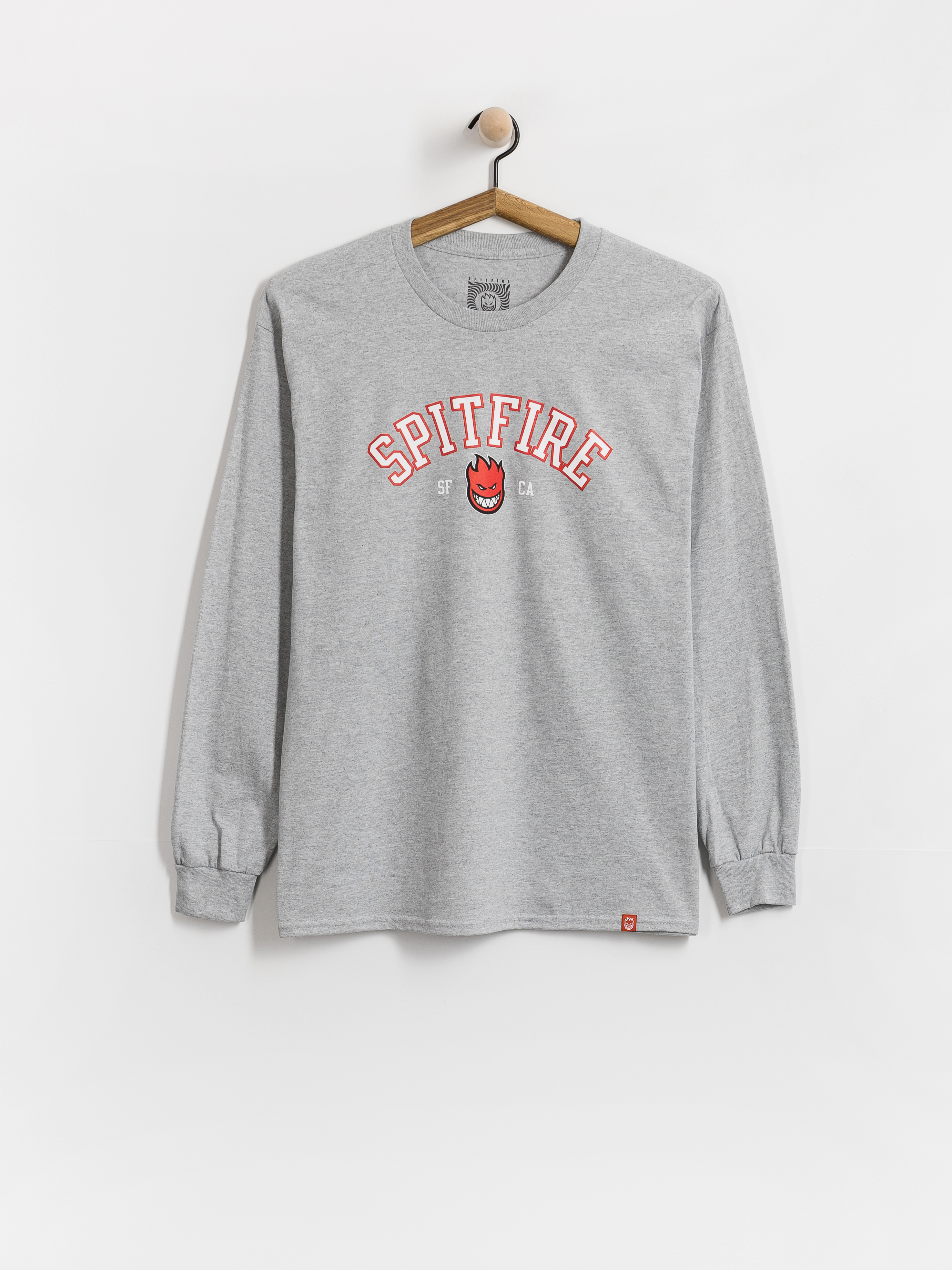 Spitfire Longsleeve Team Bighead (sport grey w/red black white print)