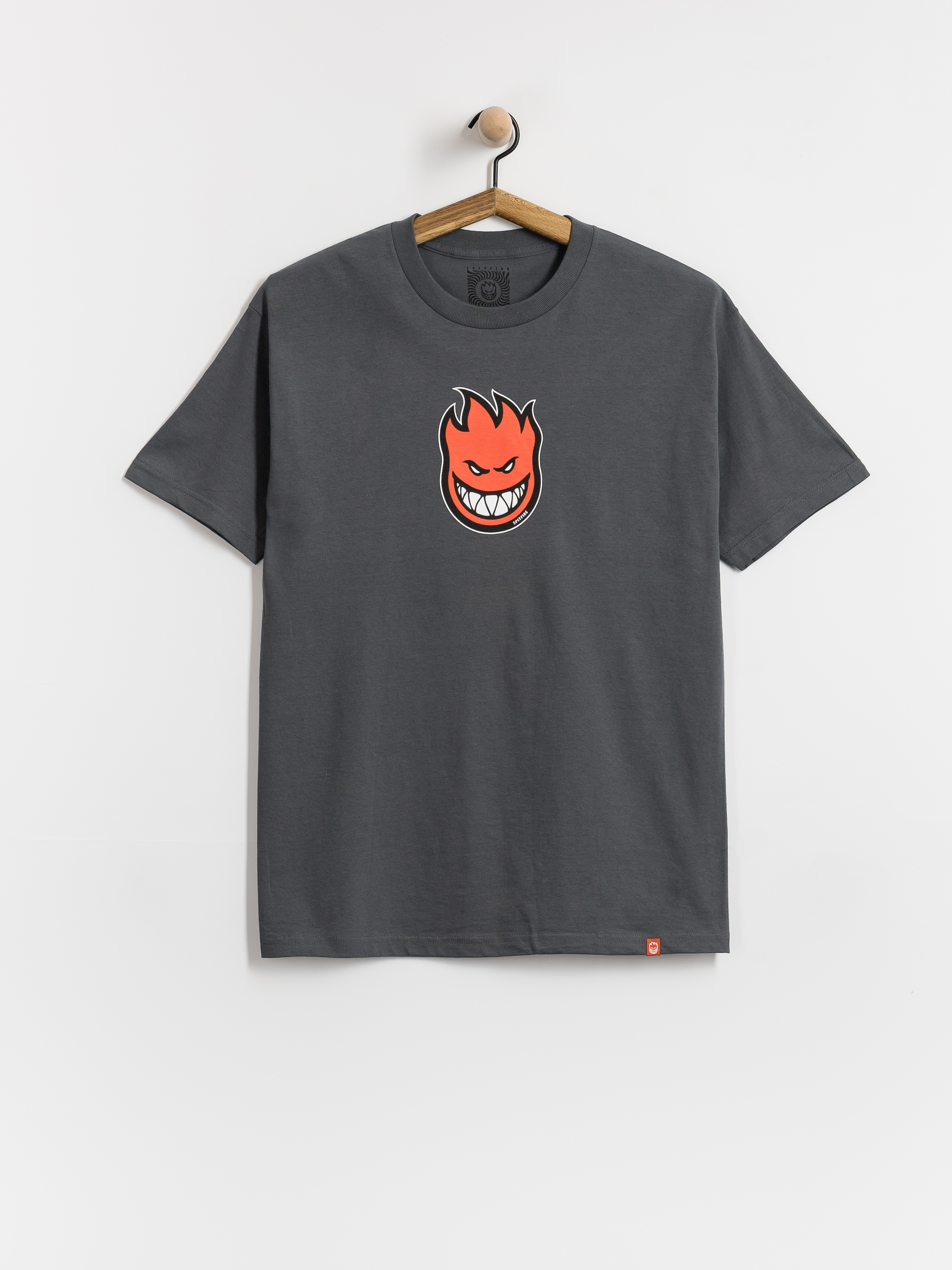 Spitfire T-Shirt Bighead Mid Fill (charcoal w/red black white print)