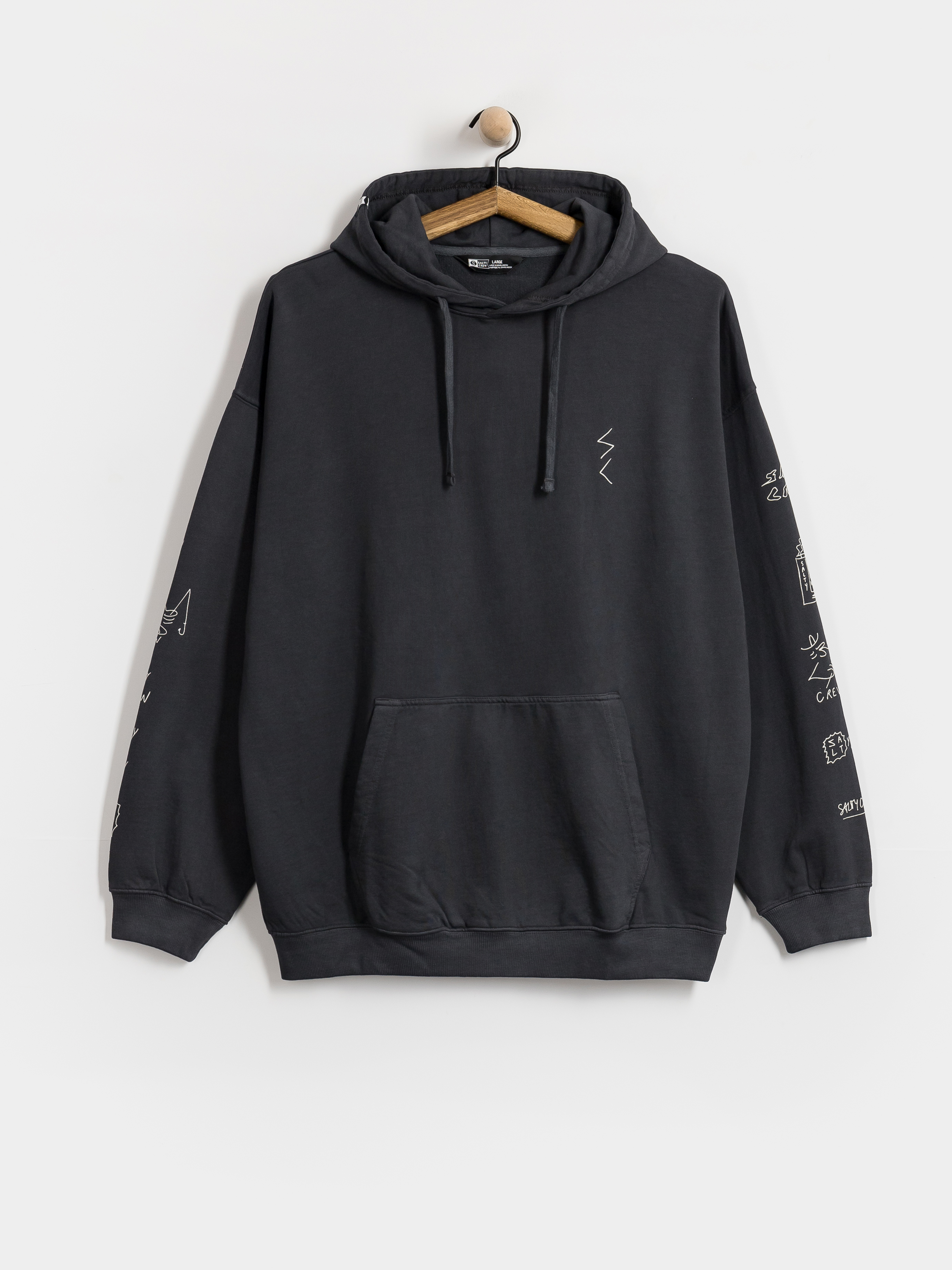 Salty Crew Hoodie Reel Lb HD (pirate black)