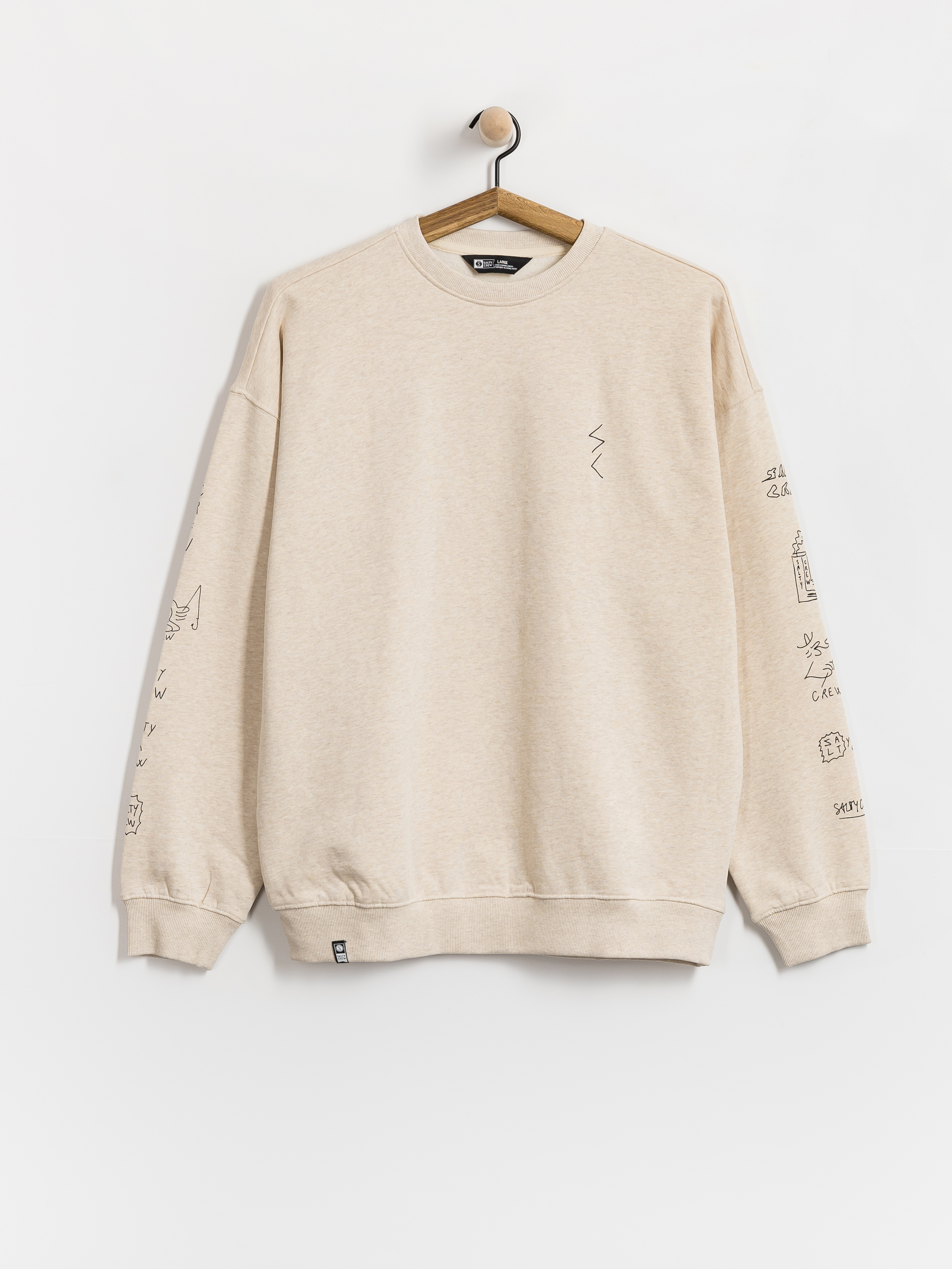 Salty Crew Sweatshirt Reel Lb Crewneck - beige (oatmeal heather)