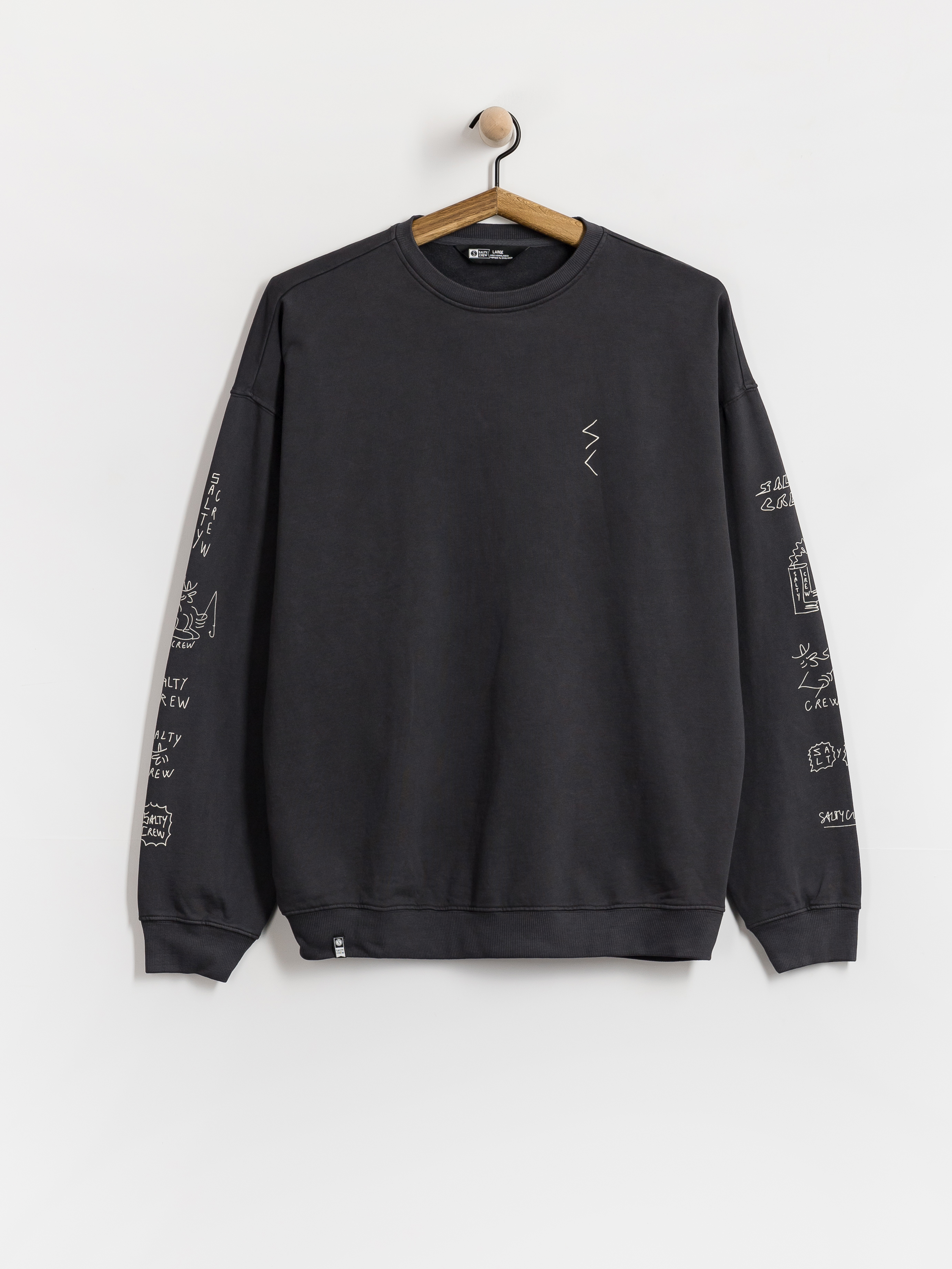 Salty Crew Sweatshirt Reel Lb Crewneck (pirate black)