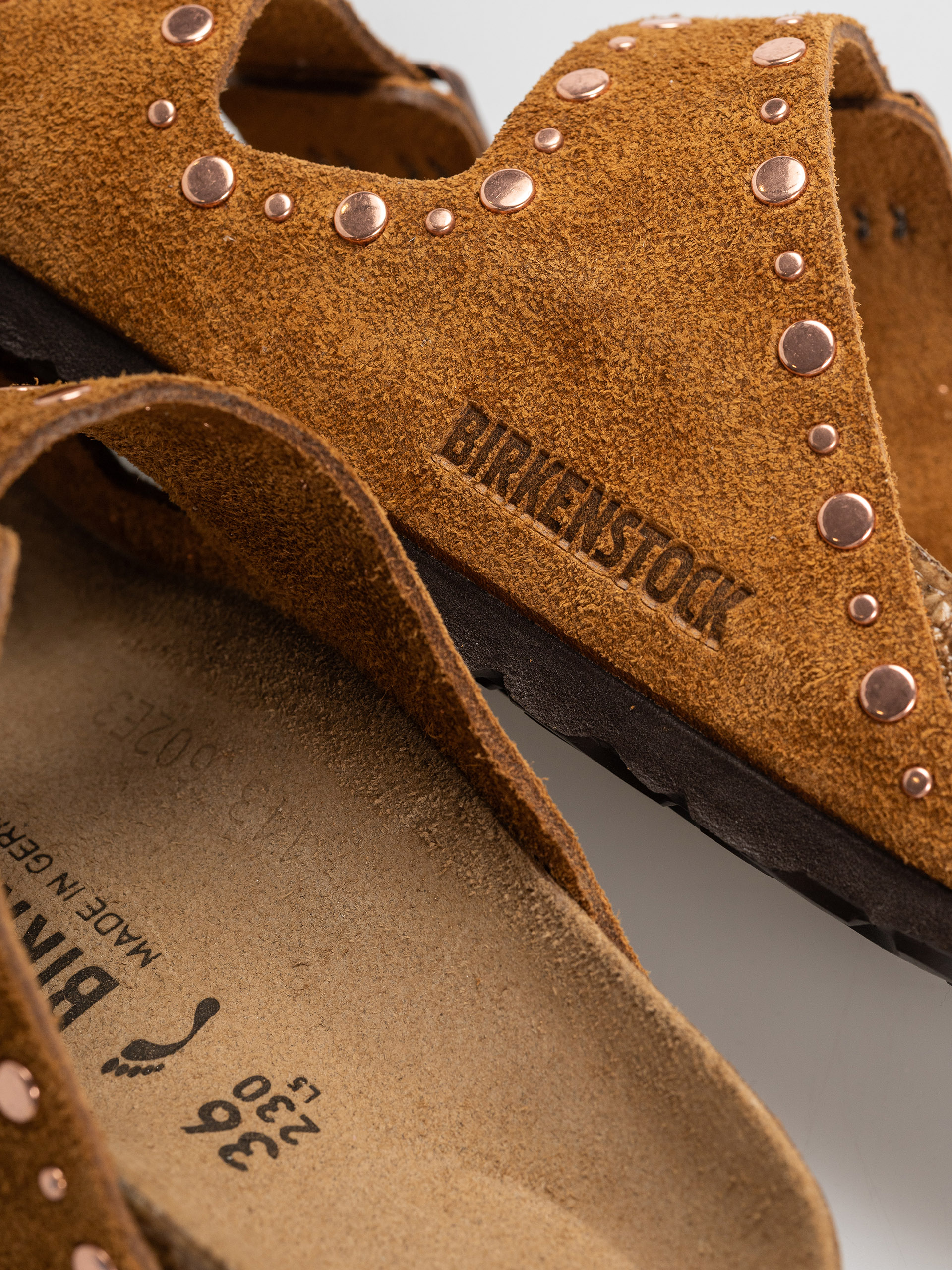 Birkenstock Flip-flops Arizona Rivets Suede Leather Narrow Wmn (mink)