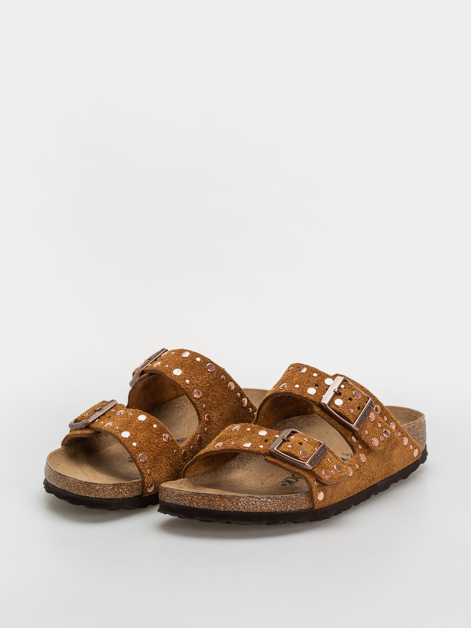 Birkenstock Flip-flops Arizona Rivets Suede Leather Narrow Wmn (mink)