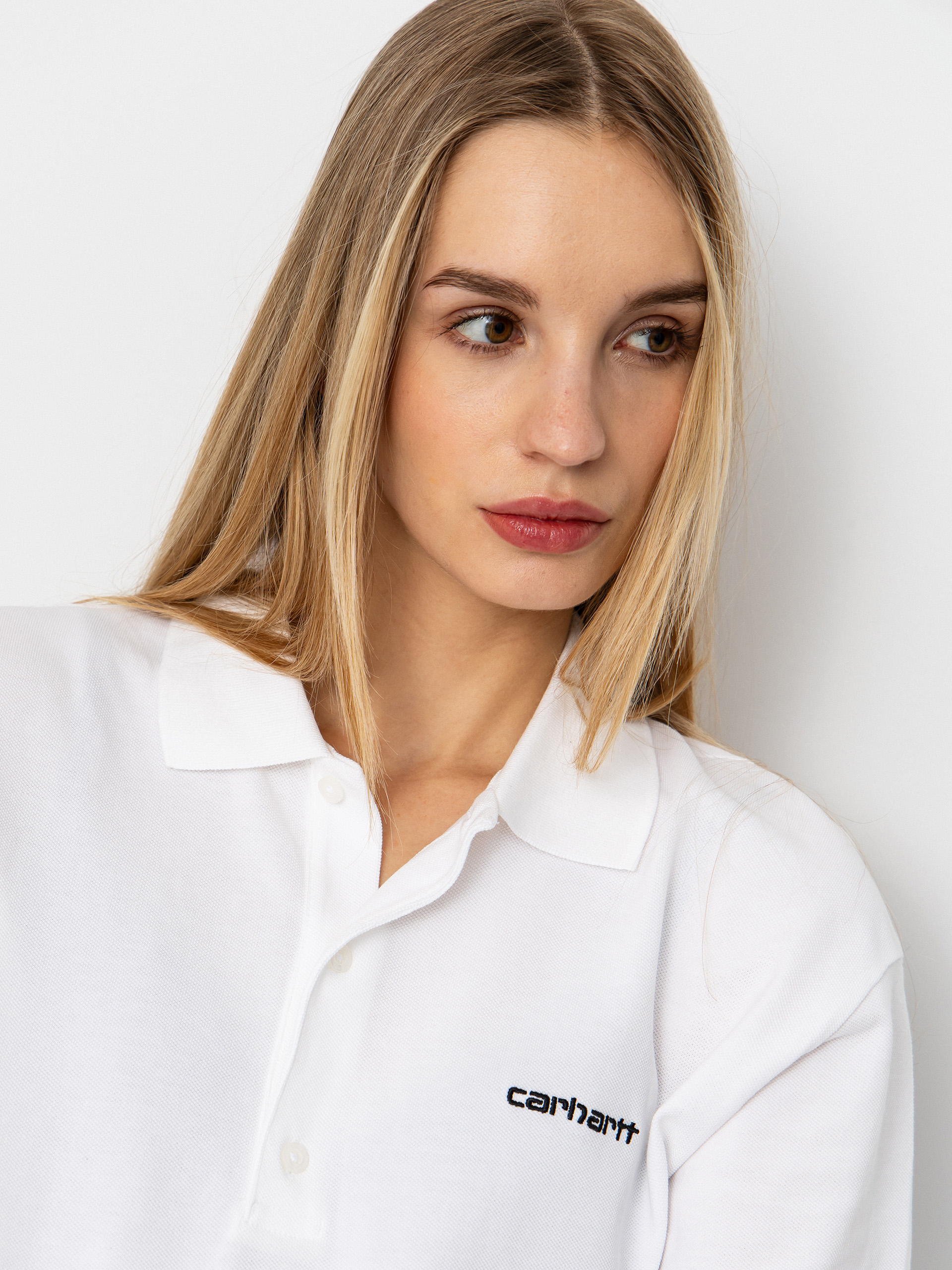 Carhartt WIP T-Shirt Script Polo Wmn (white/black)