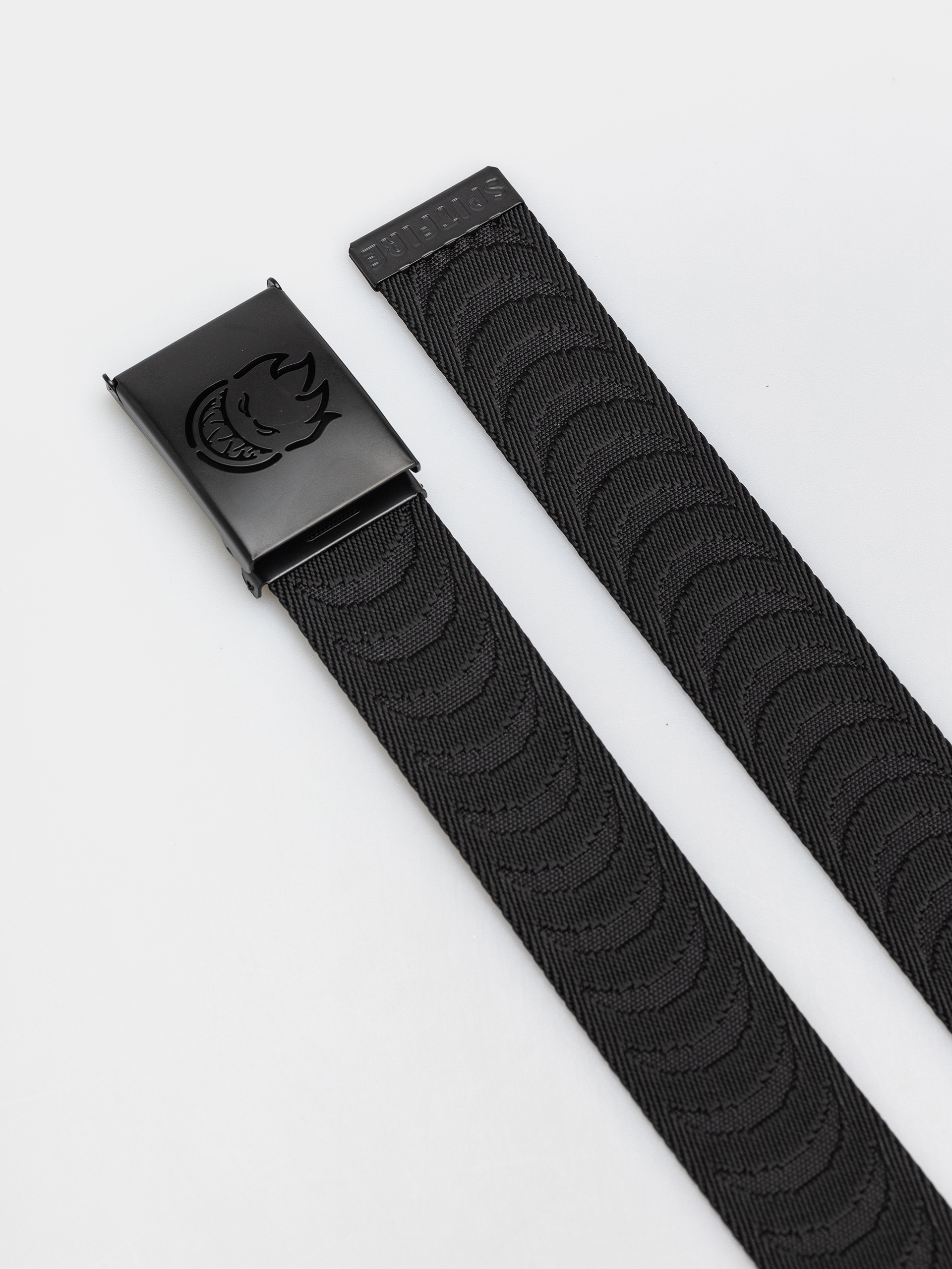 Spitfire Bighead Cut Out Crescent Jaquard Belt (black/black)