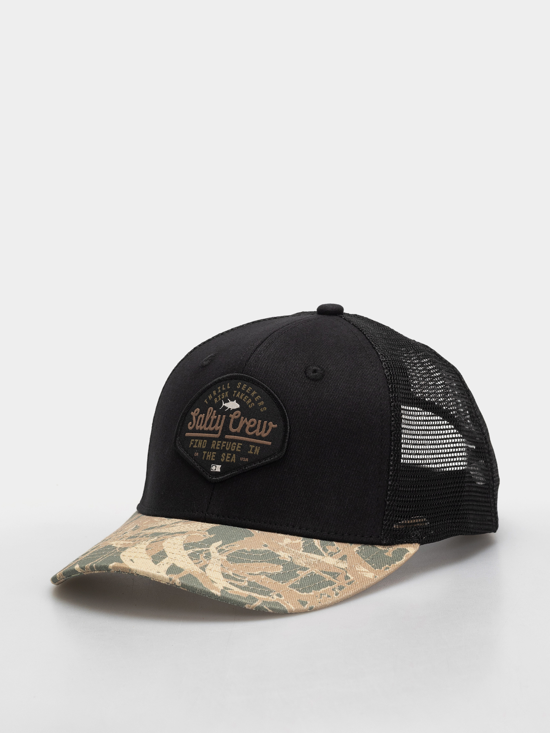 Salty Crew Cap Border Trucker (black camo)