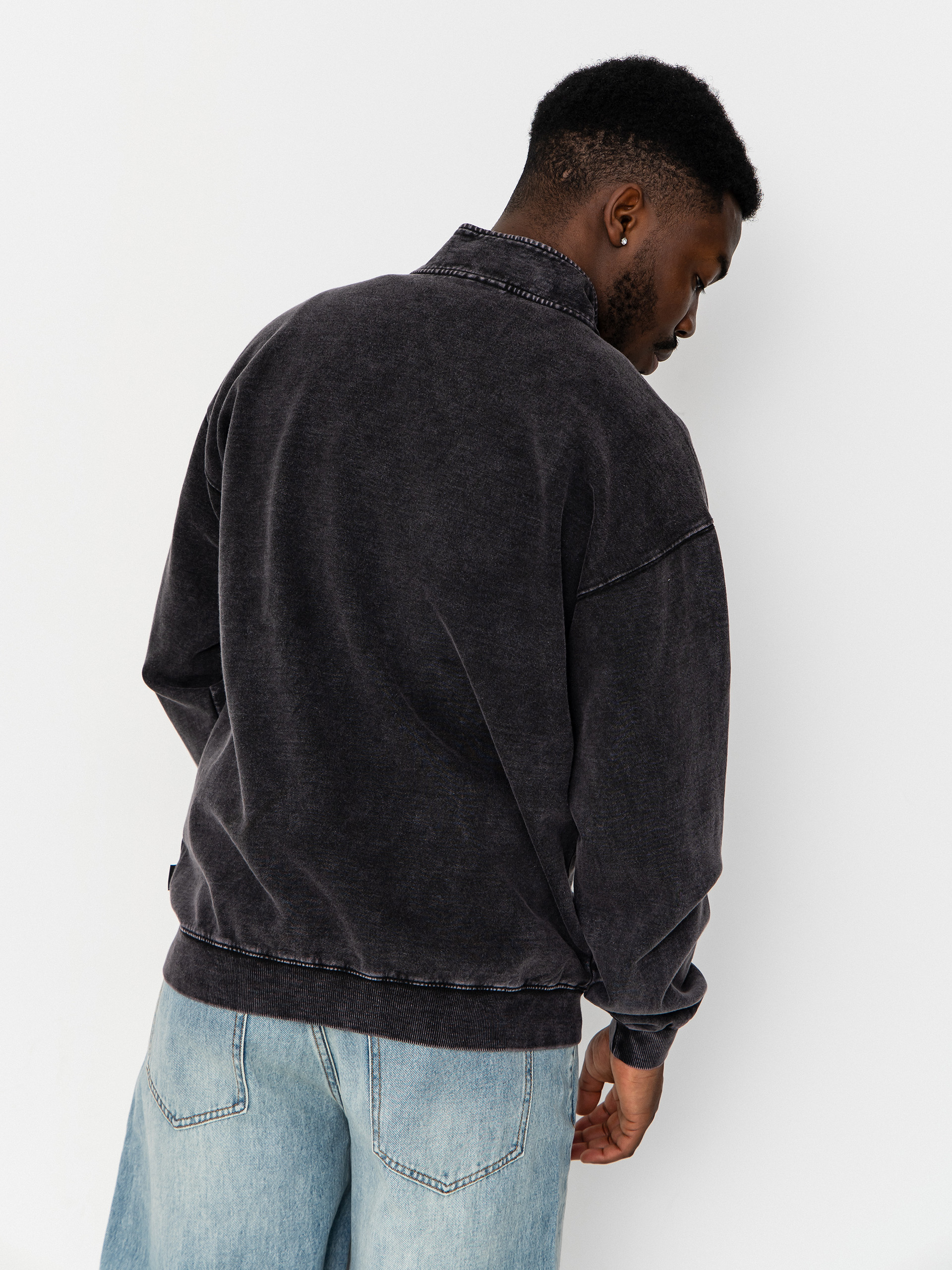 Volcom Single Stone Quarter ZIP Sweatshirt (light acid black)